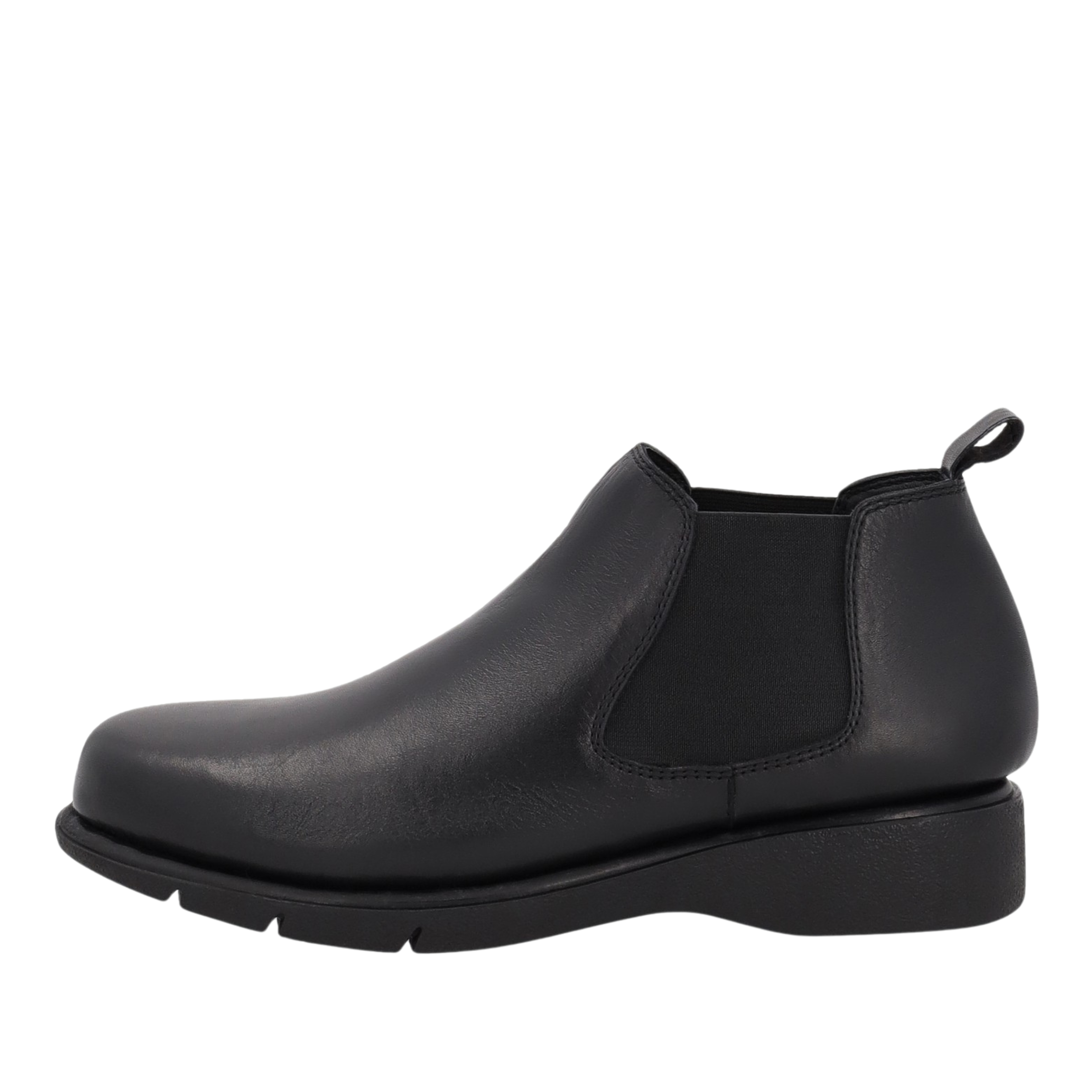 STIVALETTI TACCO BASSO BEATLES IN PELLE DONNA NERO