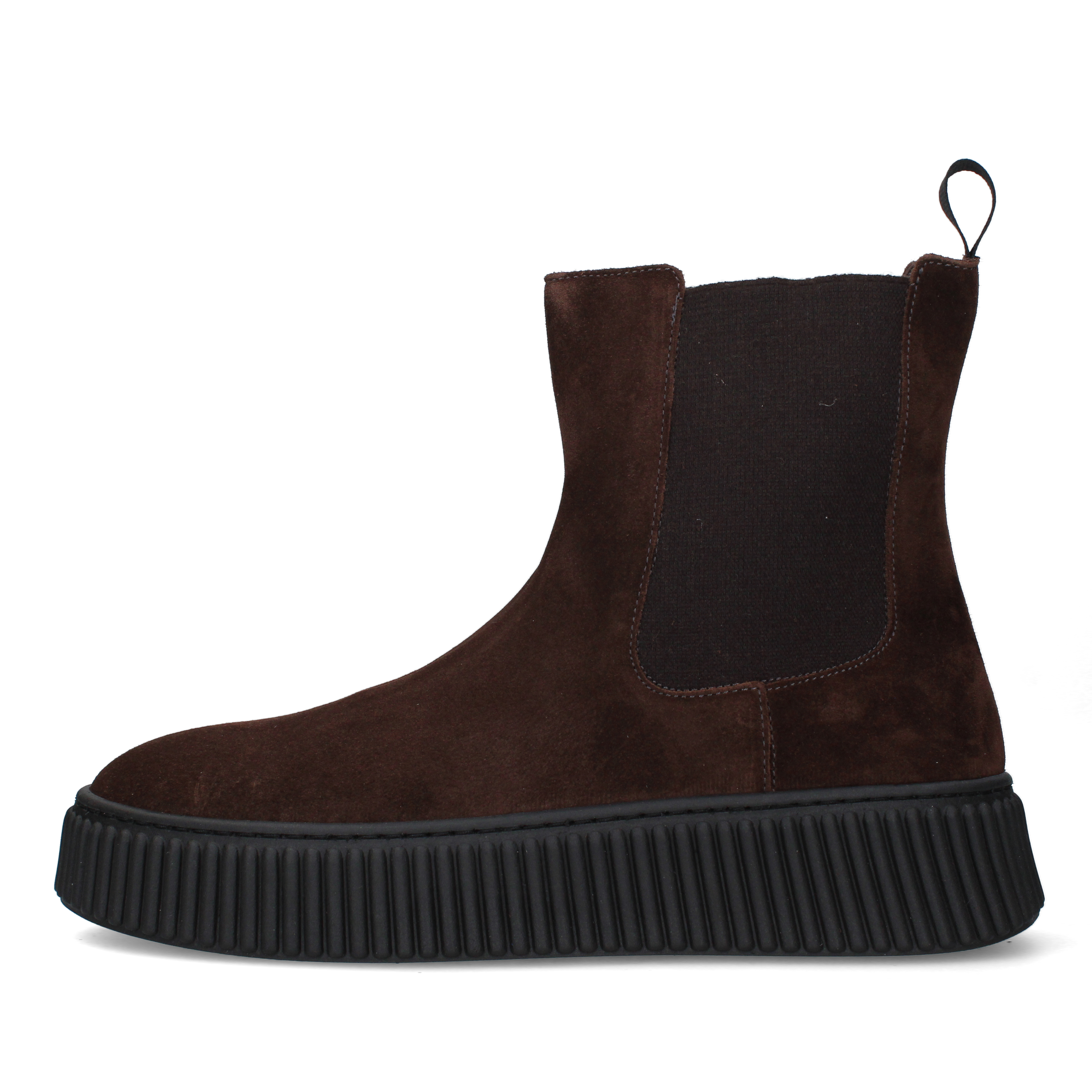 STIVALETTI TACCO BASSO CHELSEA CON SUOLA CHUNKY DONNA MARRONE