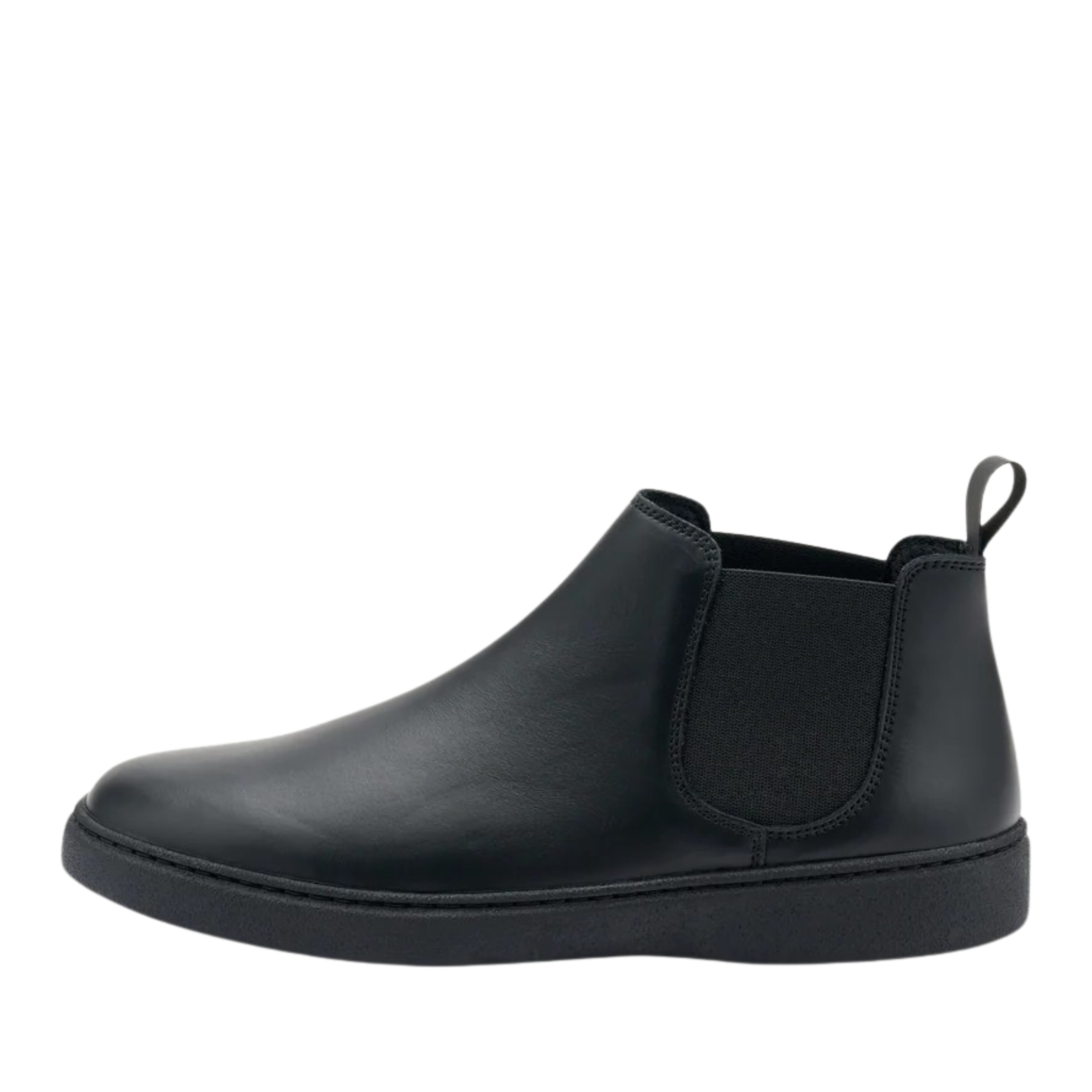 STIVALETTI TACCO BASSO BEATLES IN PELLE UOMO NERO
