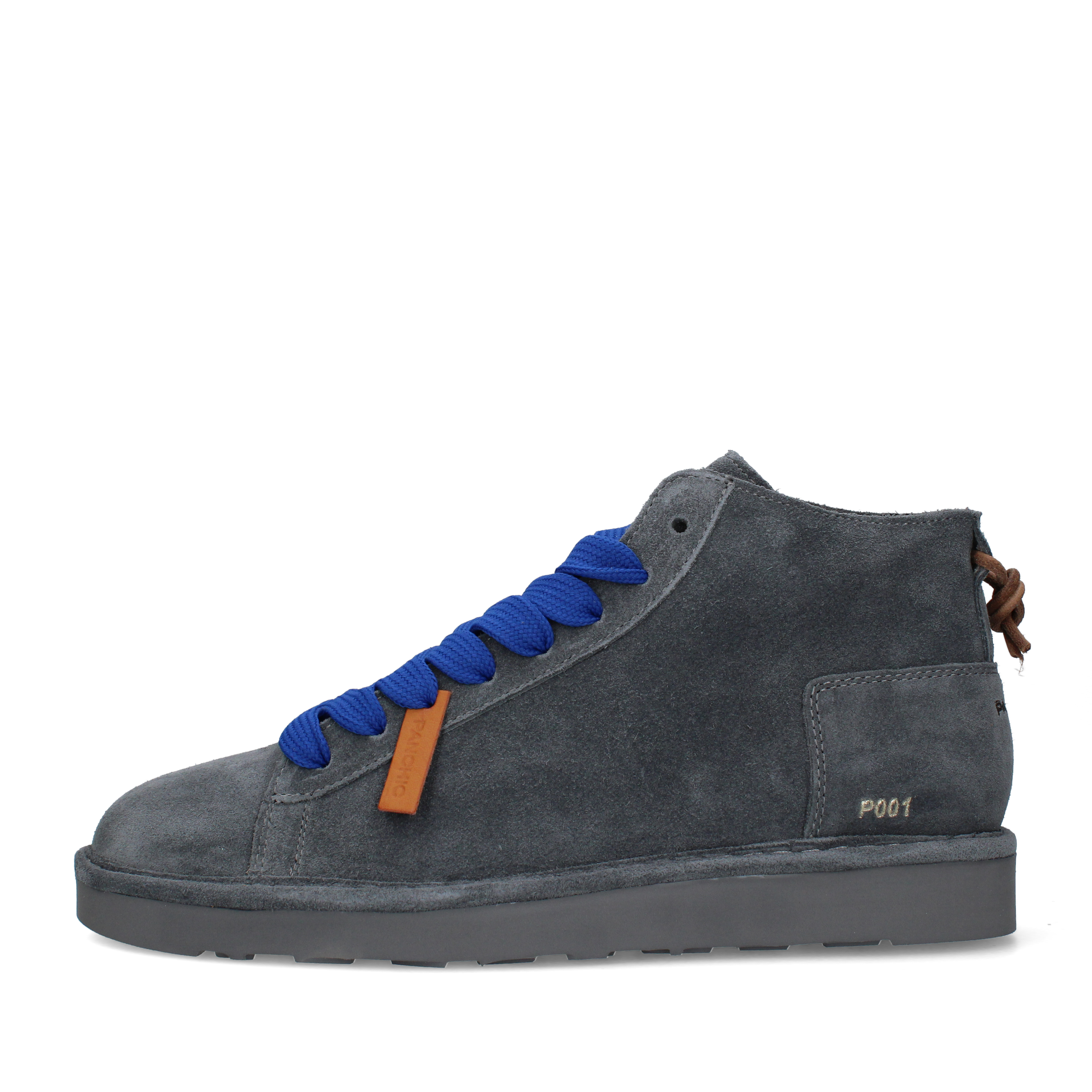 SNEAKERS ALTE CON LACCI A CONTRASTO E DETTAGLIO POSTERIORE UOMO ANTRACITE