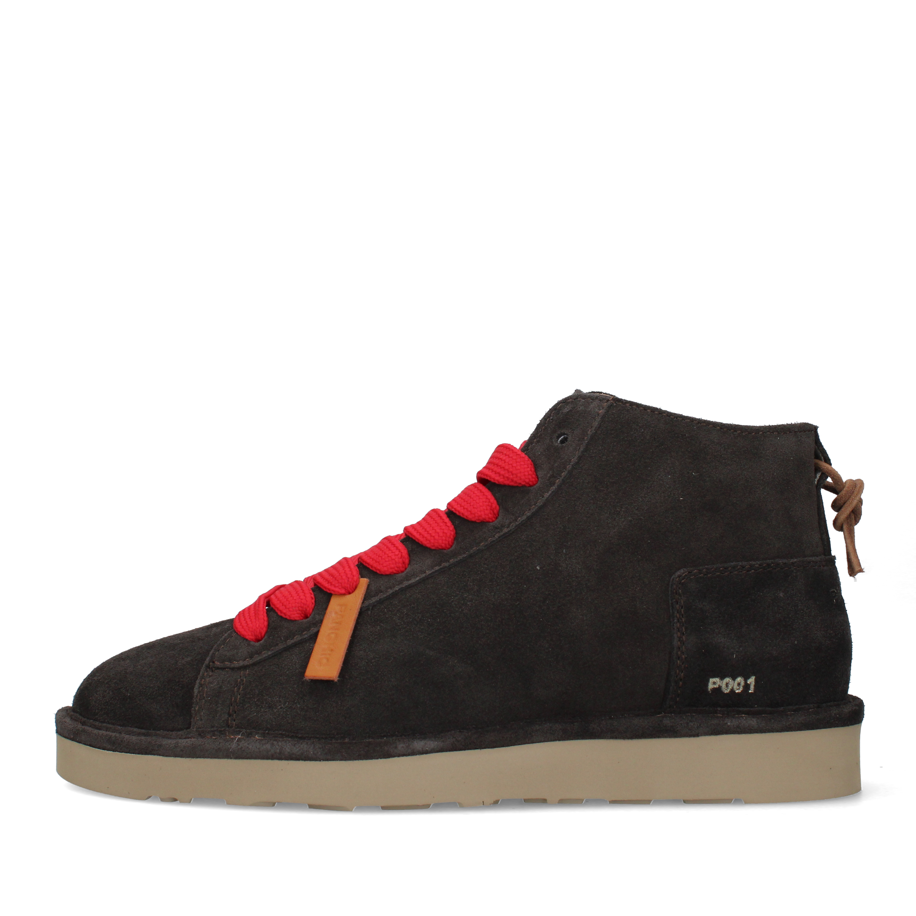 SNEAKERS ALTE IN CAMOSCIO CON LACCI A CONTRASTO UOMO MARRONE