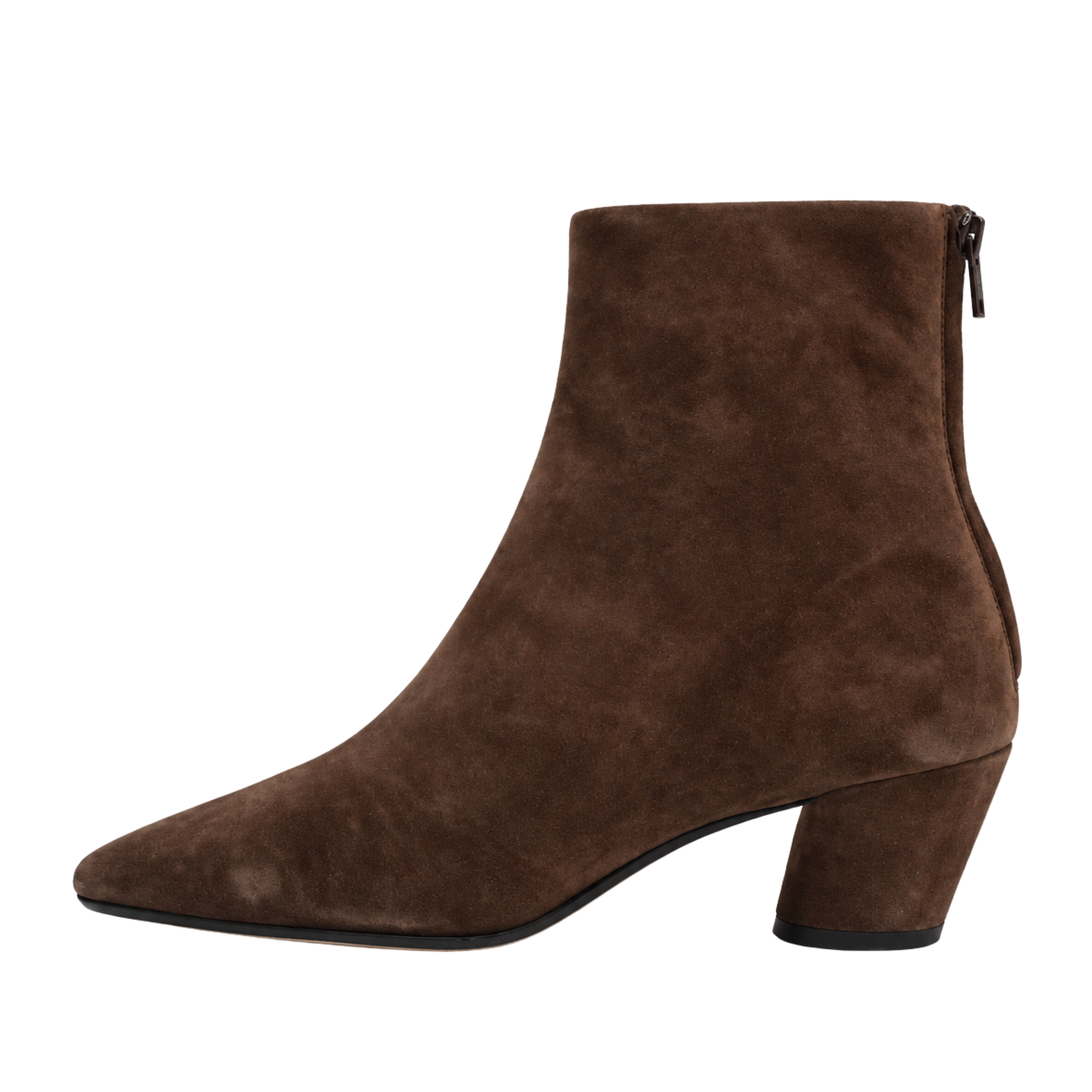STIVALETTI TACCO ALTO 40005 IN CAMOSCIO DONNA MARRONE