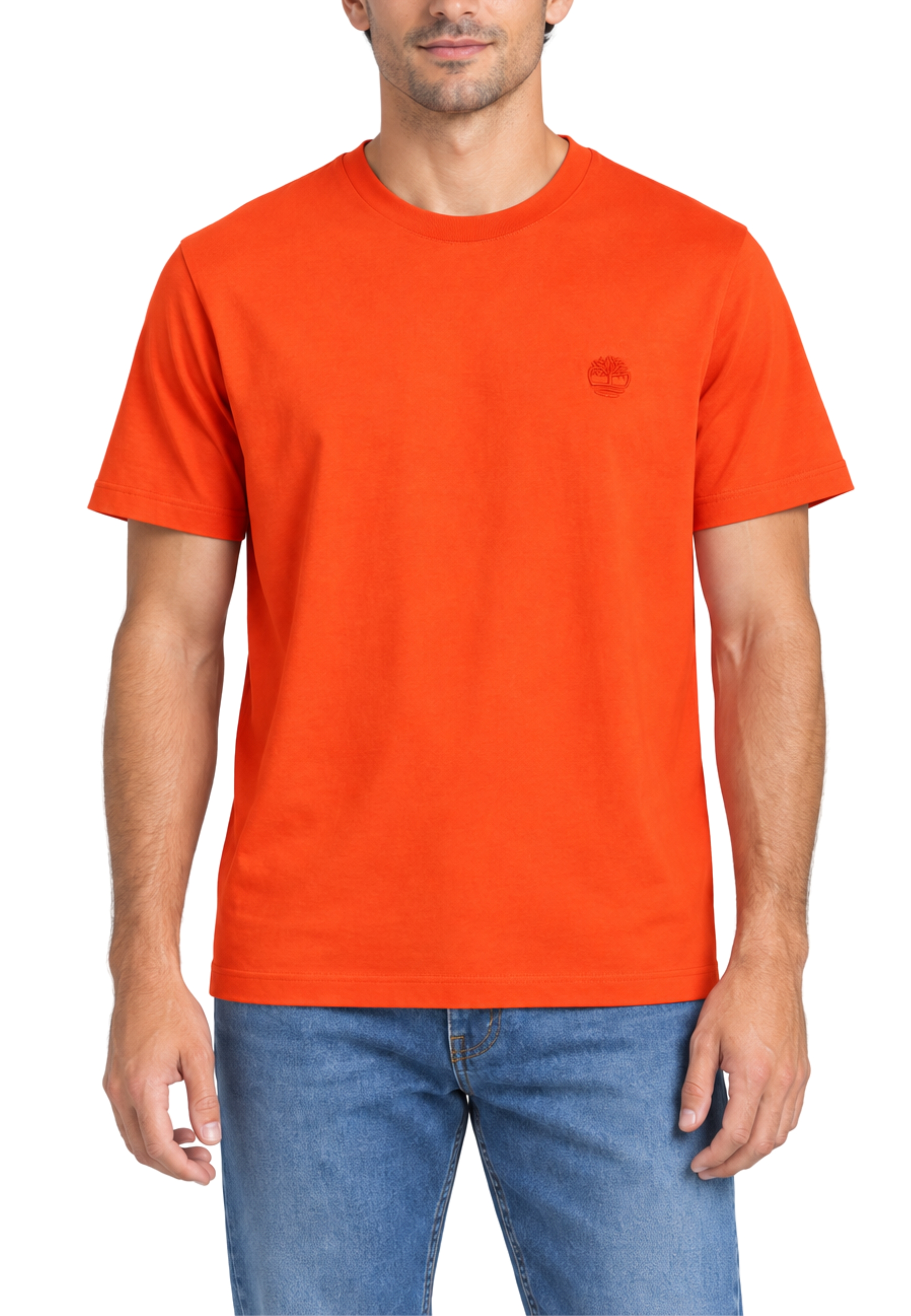 T-SHIRT MANICA CORTA SLIM FIT UOMO ARANCIO