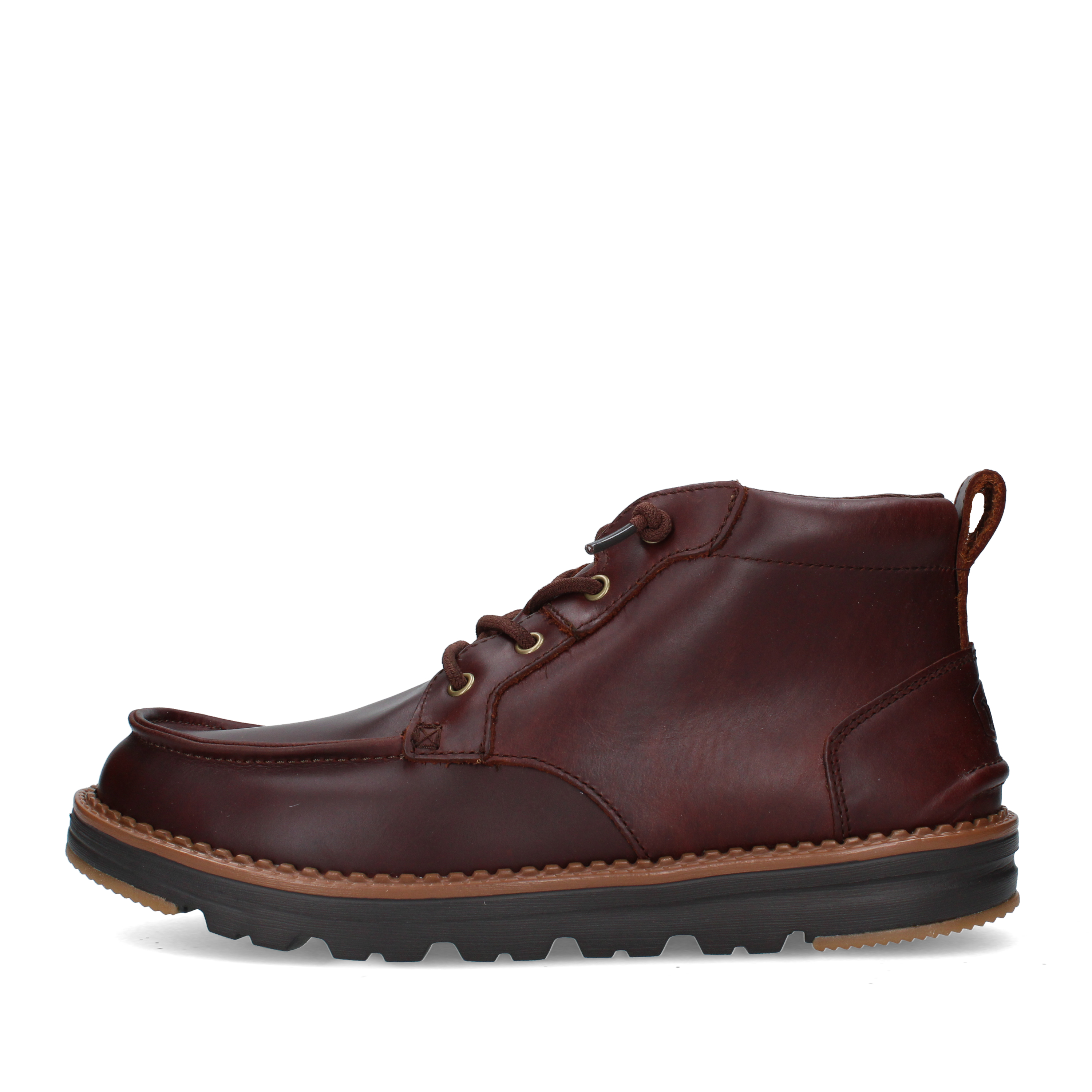 SNEAKERS ALTE  CON LACCI ELASTICI UOMO MARRONE