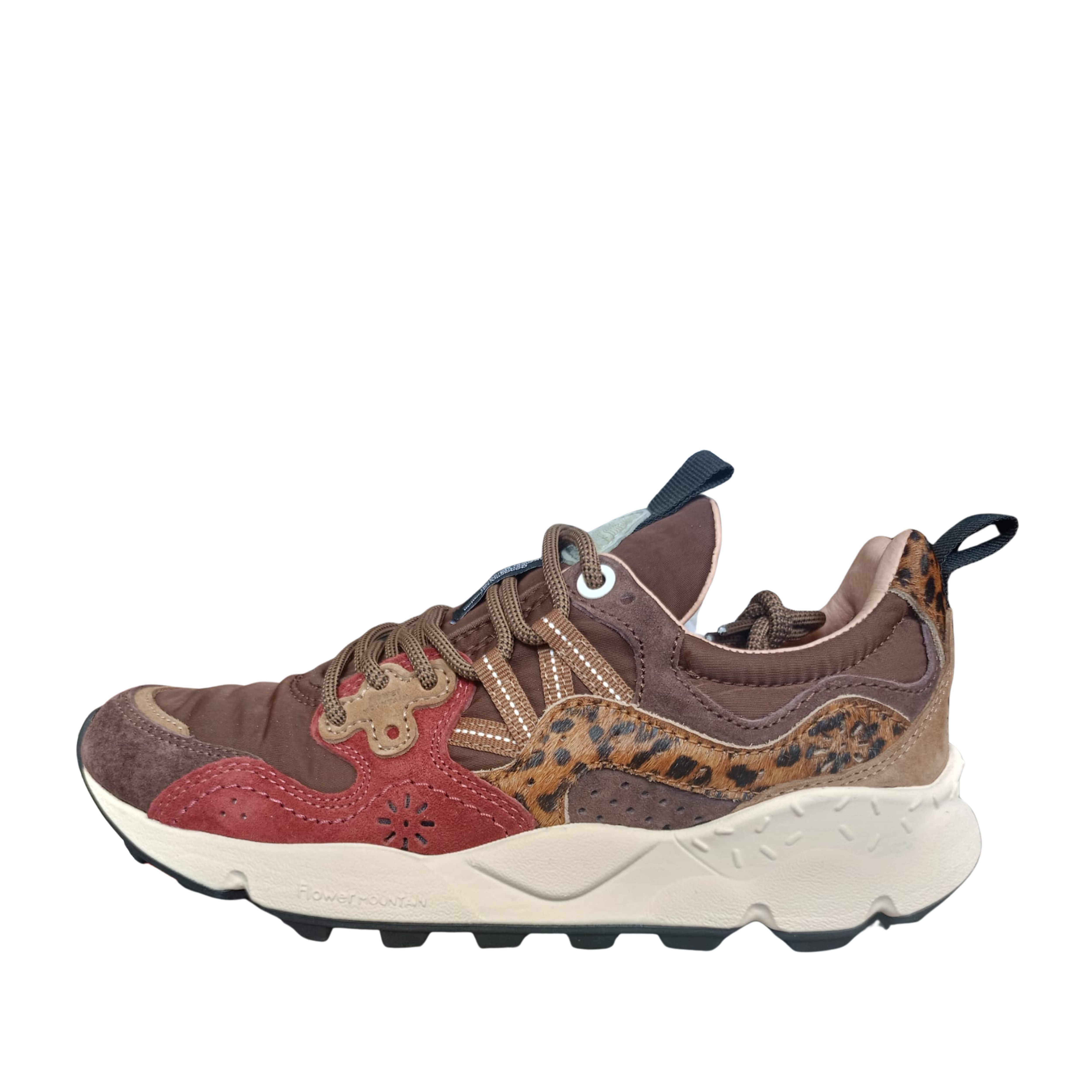 SNEAKERS PLATFORM SUOLA TRAIL LEOPARDATA DONNA MARRONE