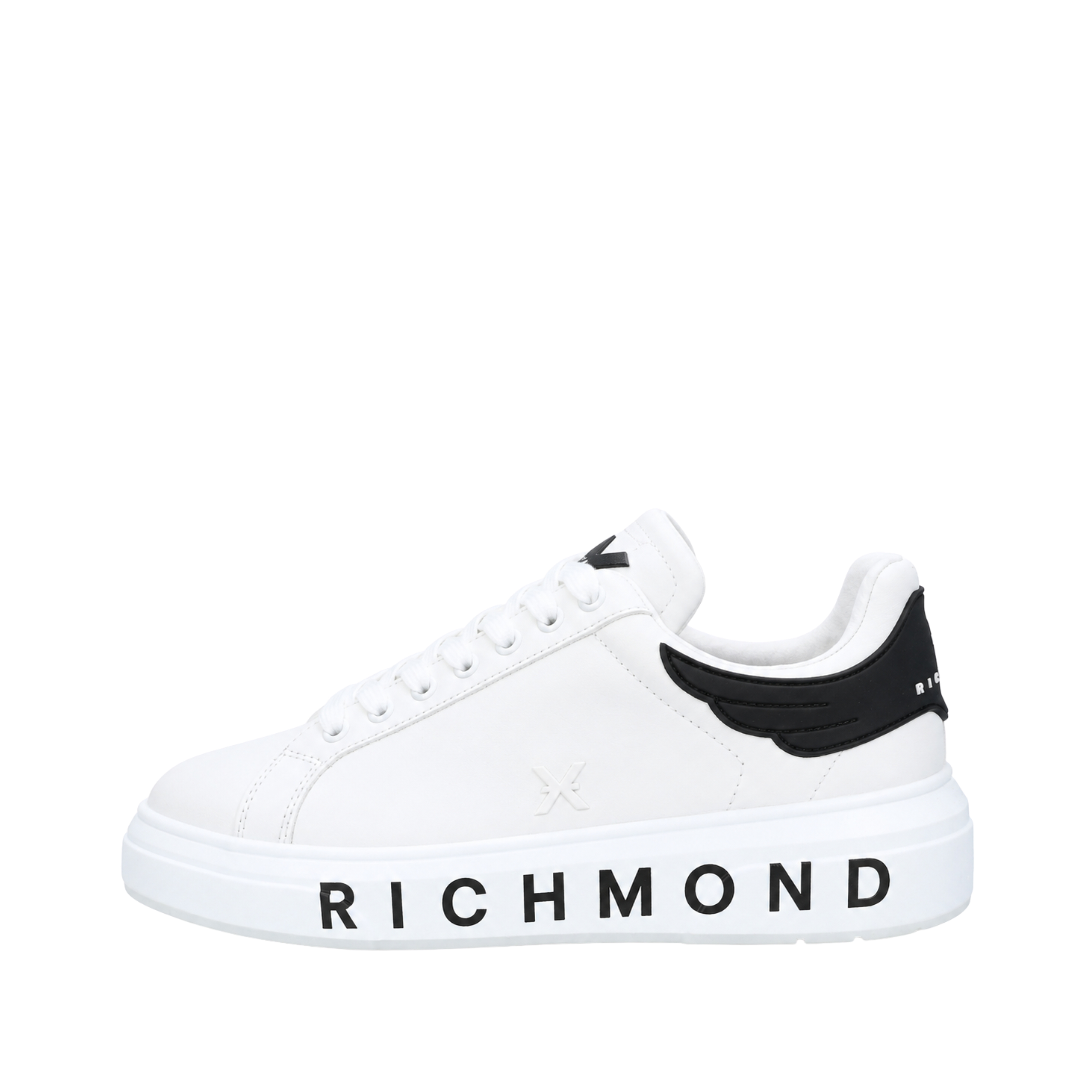 SNEAKERS PLATFORM LOGO A CONTRASTO UOMO BIANCO