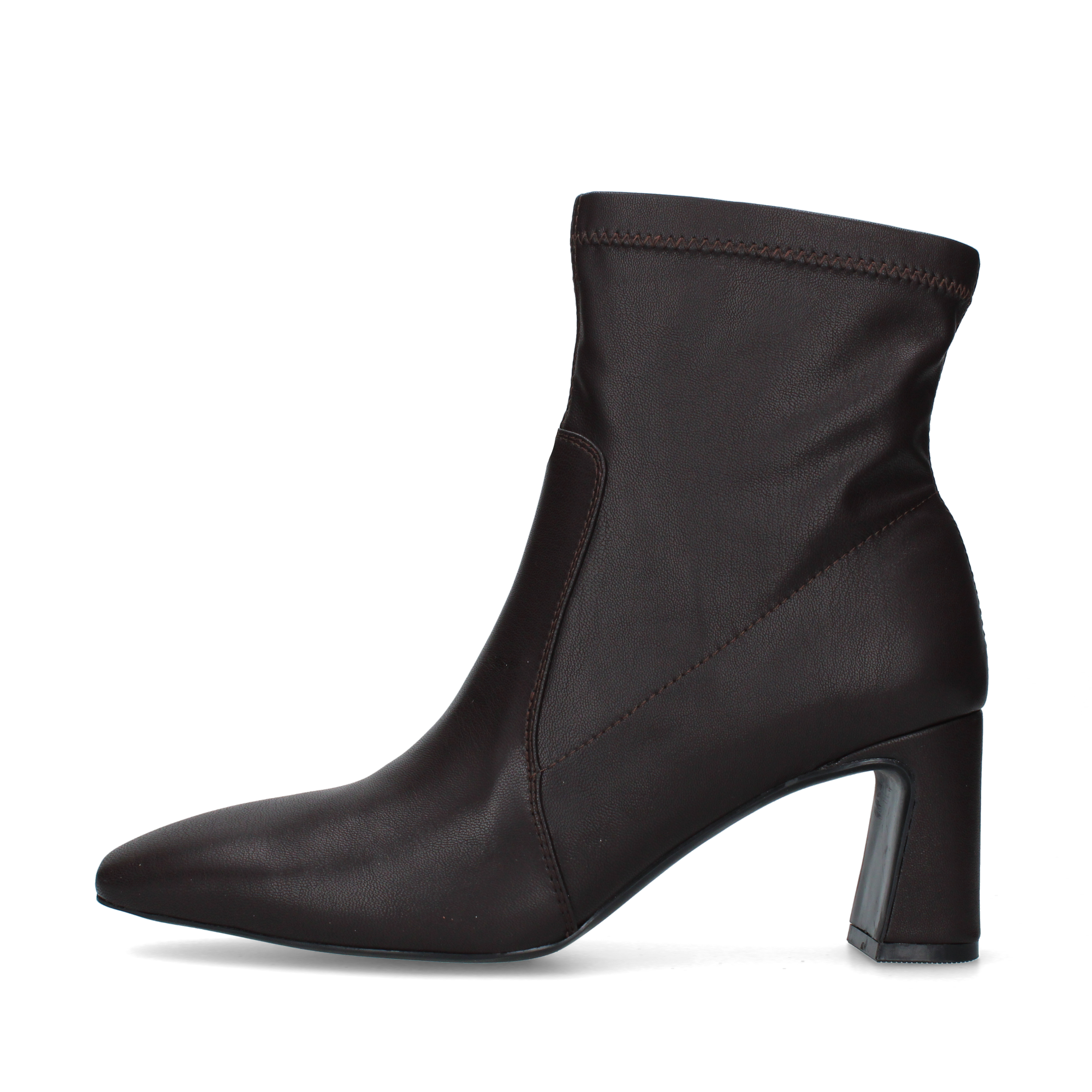 STIVALETTI TACCO ALTO CON SILHOUETTE AFFUSOLATA DONNA MARRONE
