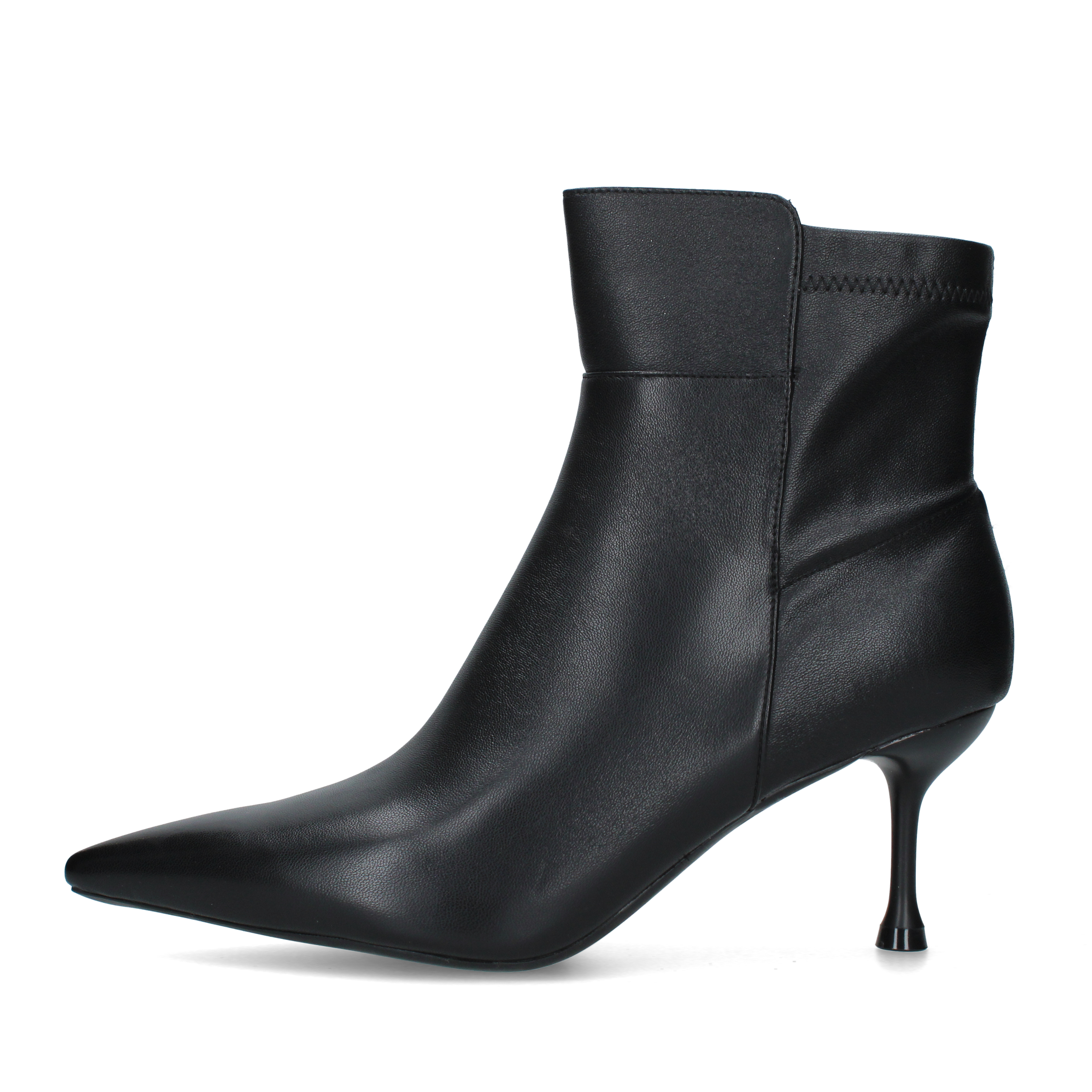 STIVALETTI TACCO ALTO CON TAGLIO ASIMMETRICO DONNA NERO