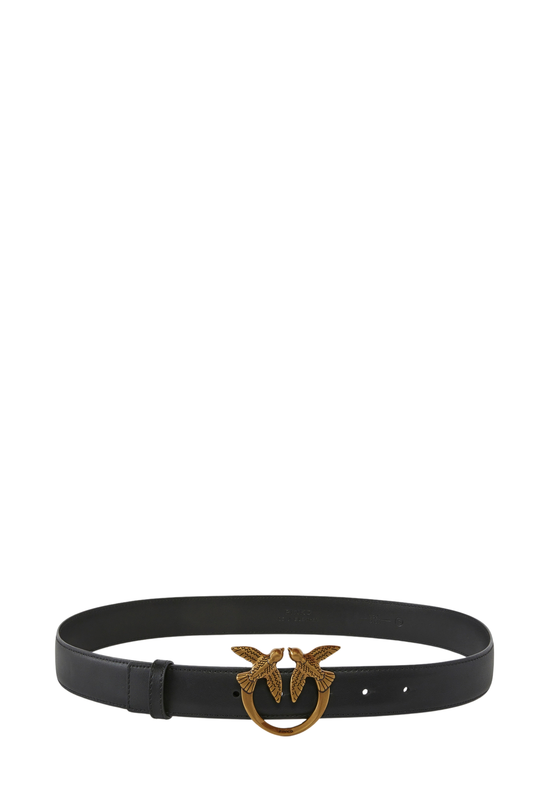 CINTURA IN PELLE CON FIBBIA LOVE BIRDS DONNA NERO
