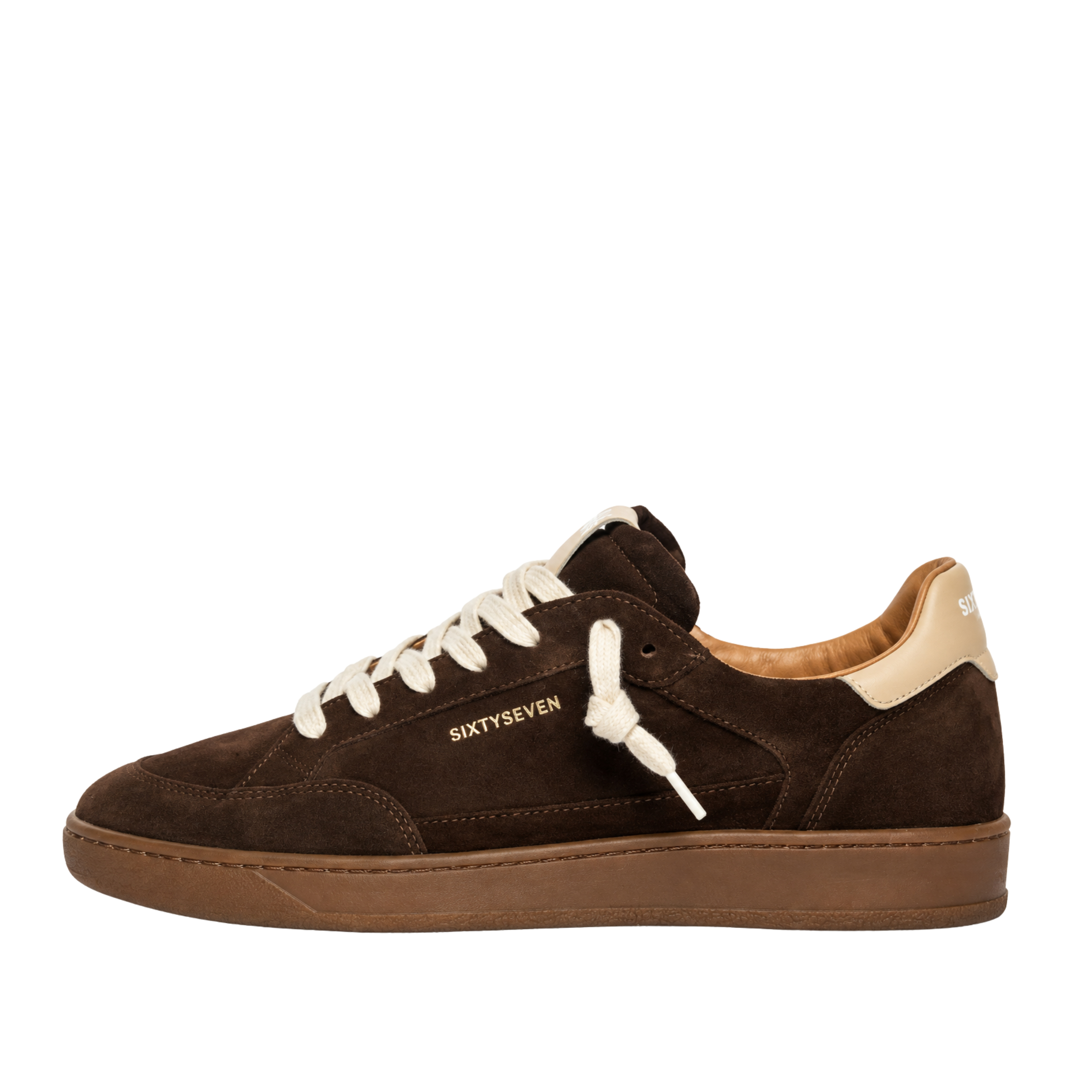 SNEAKERS BASSE CON LACCI A CONTRASTO UOMO MARRONE SCURO
