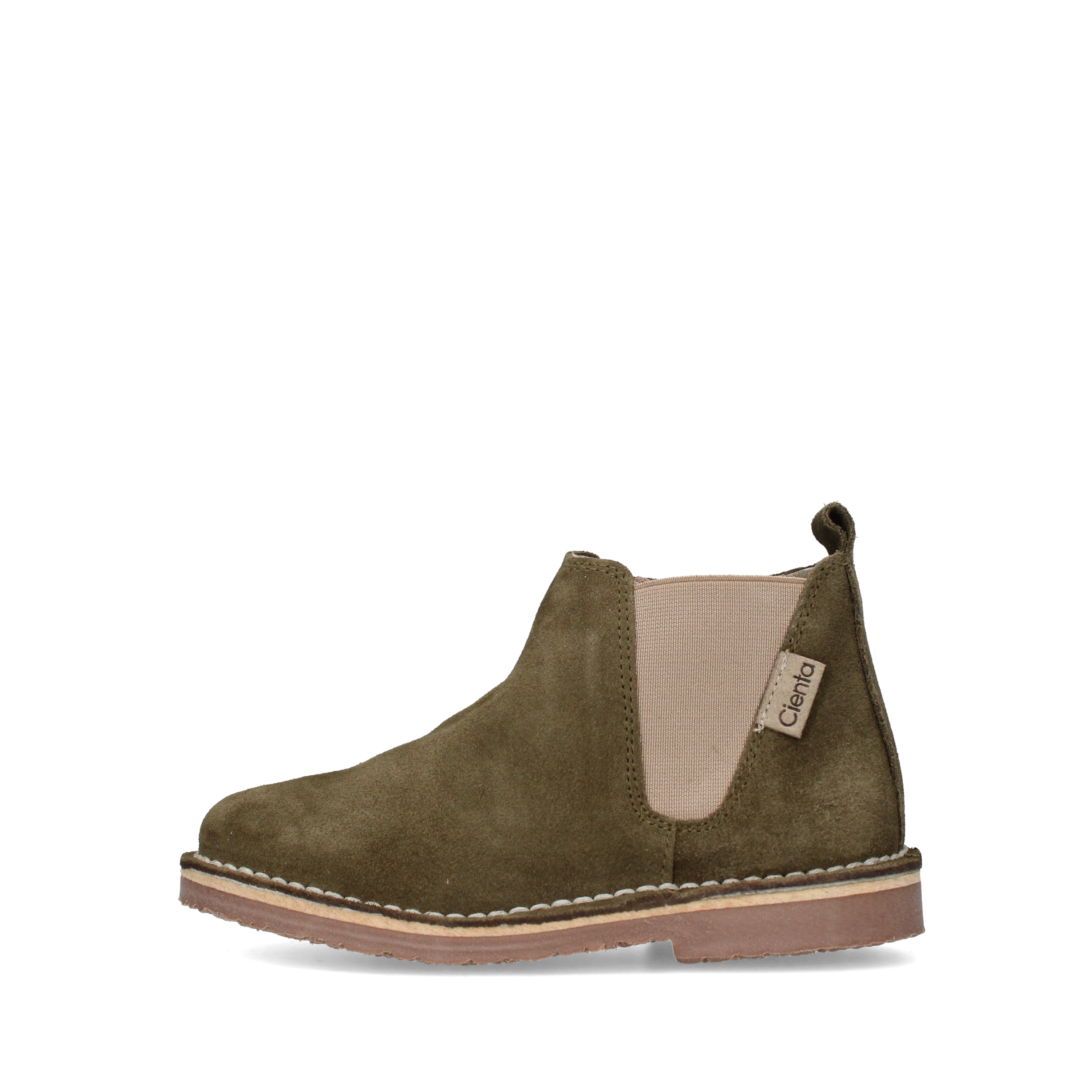 STIVALETTI CON INSERTO ELASTICO E ZIP BAMBINO VERDE