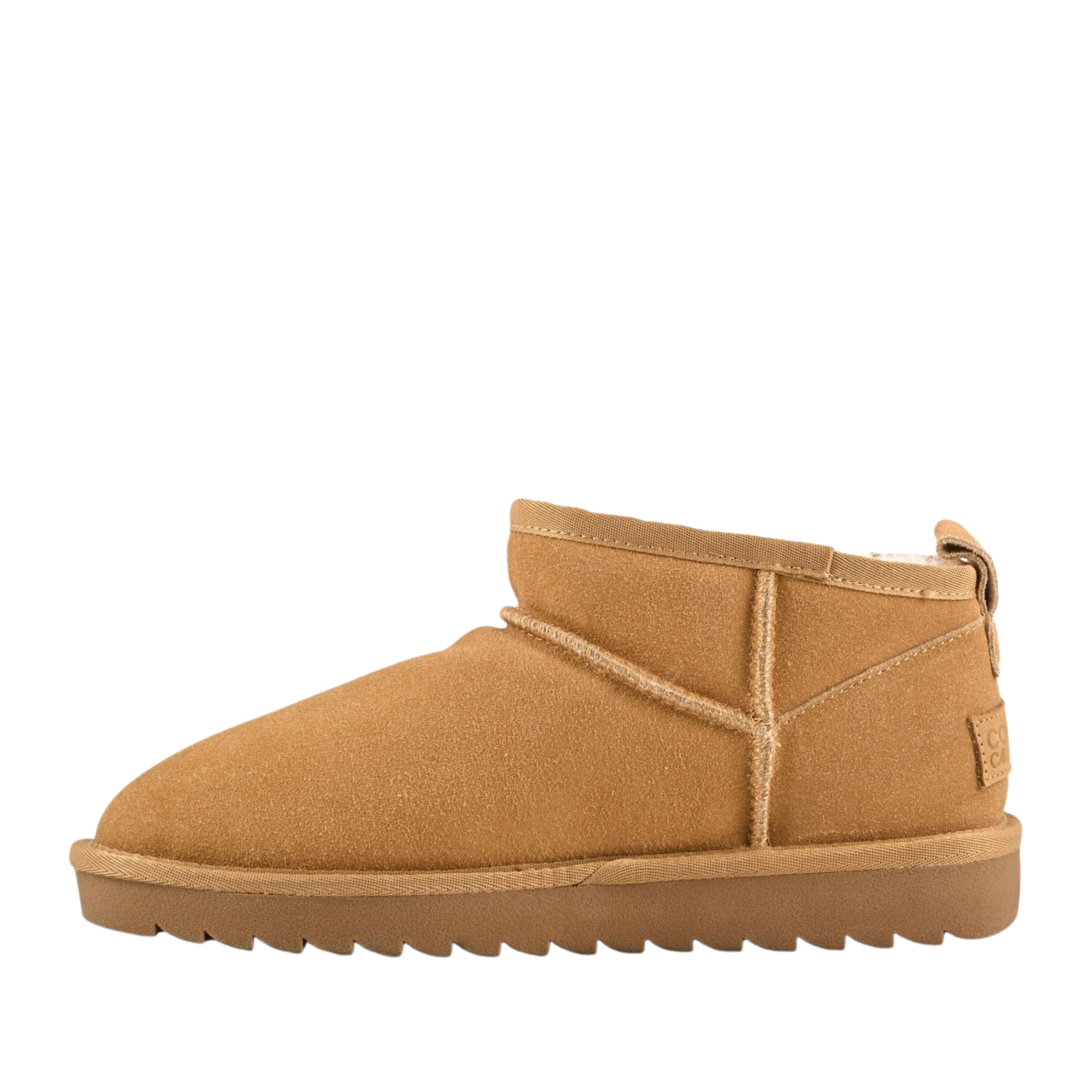 STIVALETTI TACCO BASSO A GAMBALE CORTO IN PELLE SCAMOSCIATA DONNA BEIGE