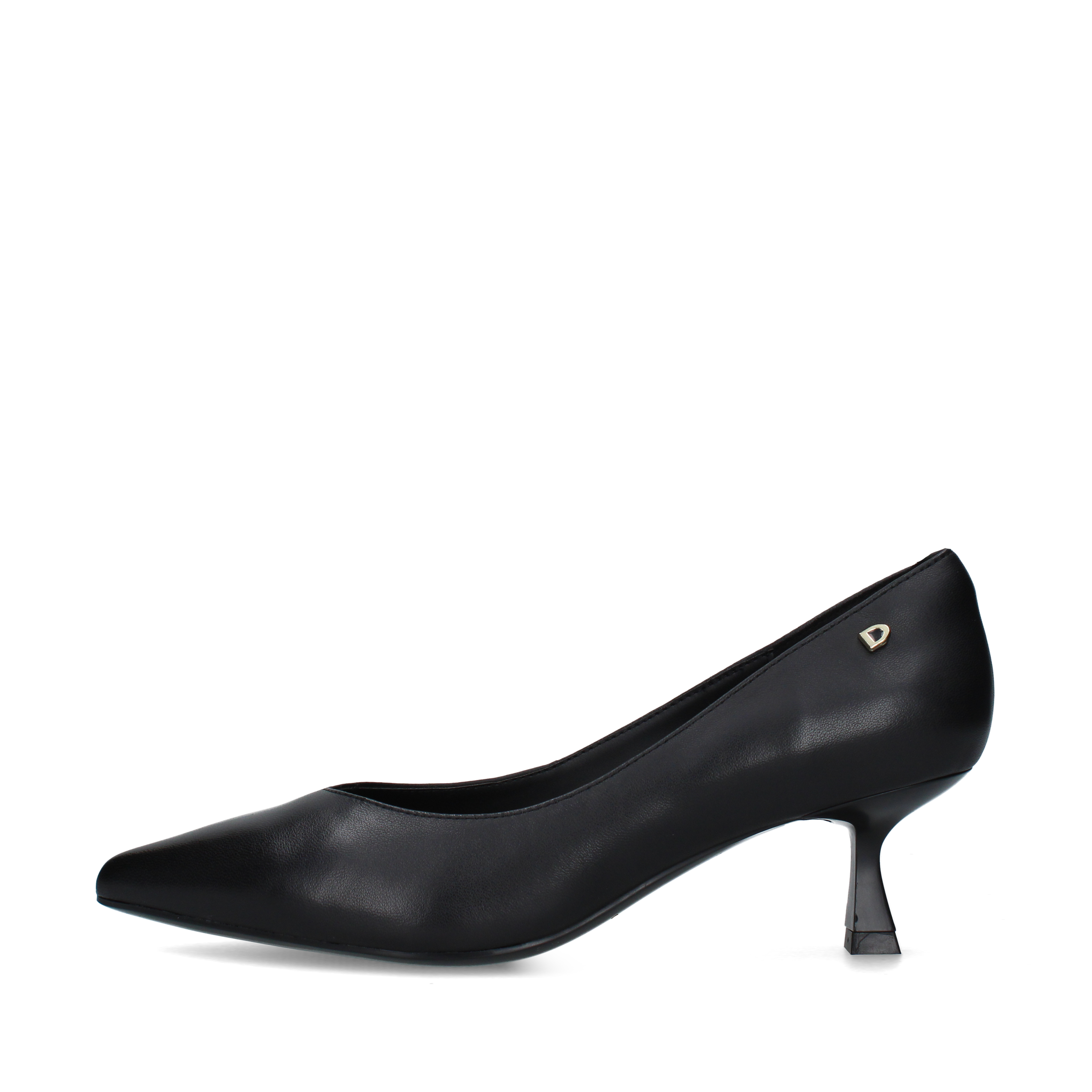 DÉCOLLETÉ IN PELLE A PUNTA CON TACCO SOTTILE DONNA NERO