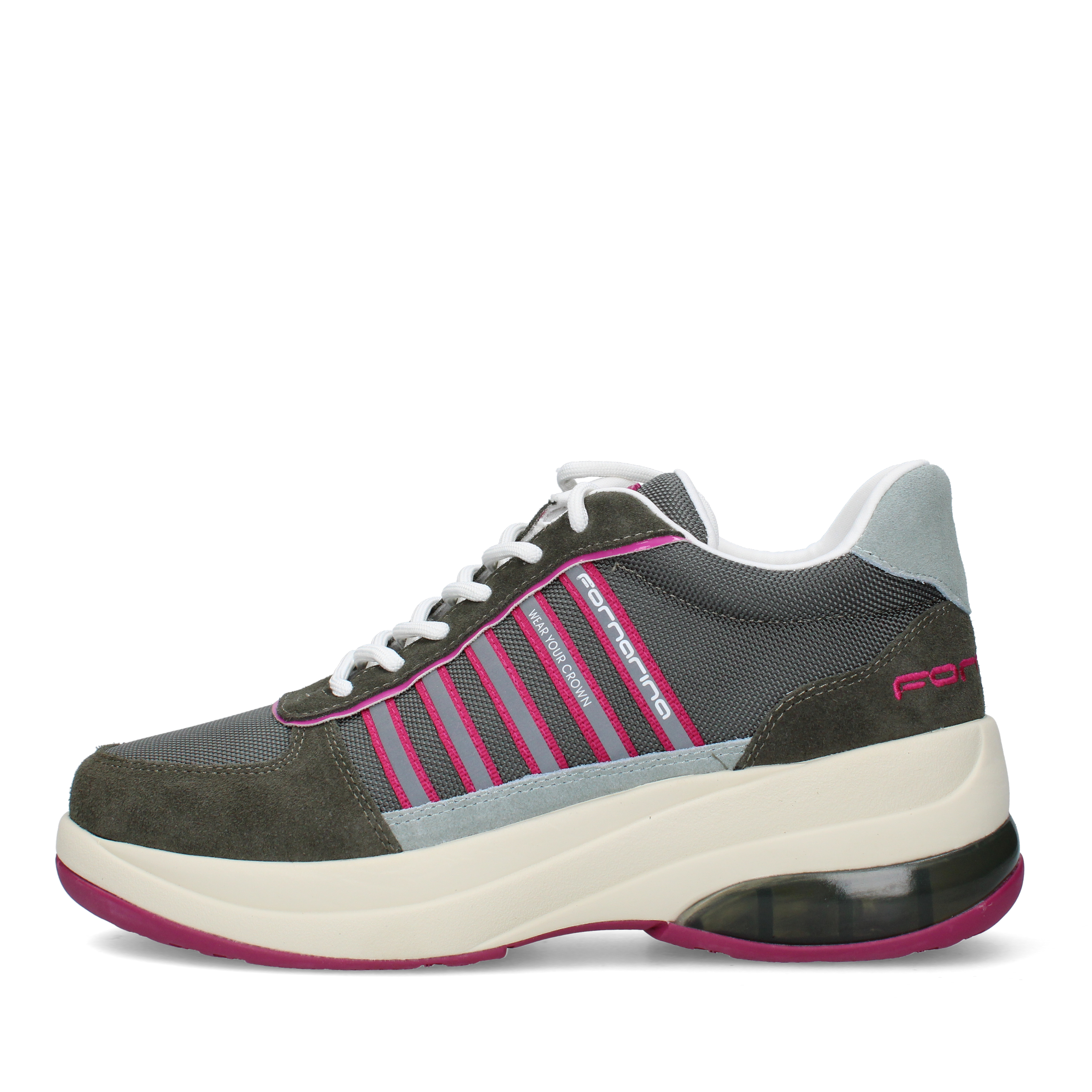 SNEAKERS BASSE CON DETTAGLI A CONTRASTO DONNA VERDE