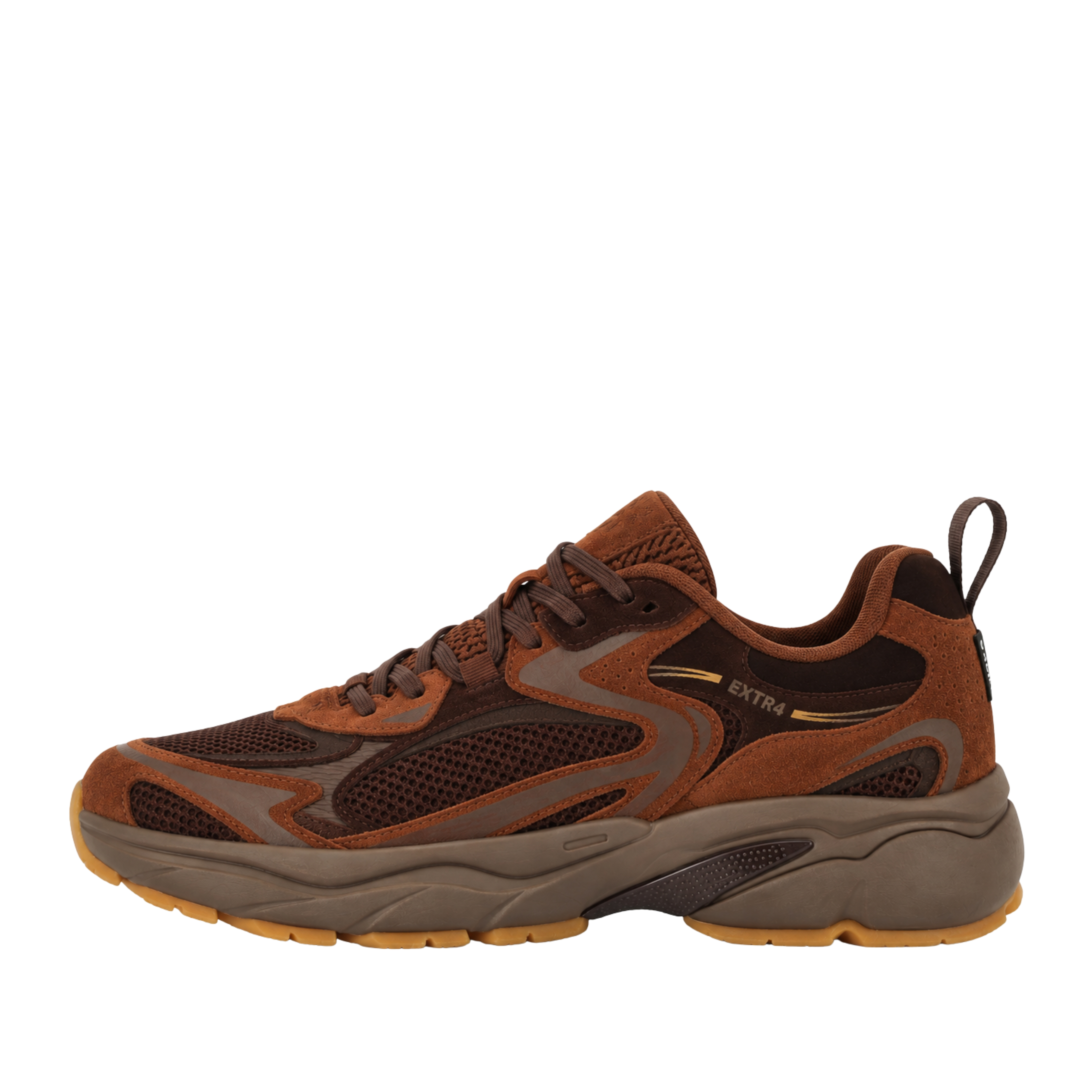 SNEAKERS BASSE IN CAMOSCIO E MESH CON MEMBRANA GORE-TEX UOMO MARRONE