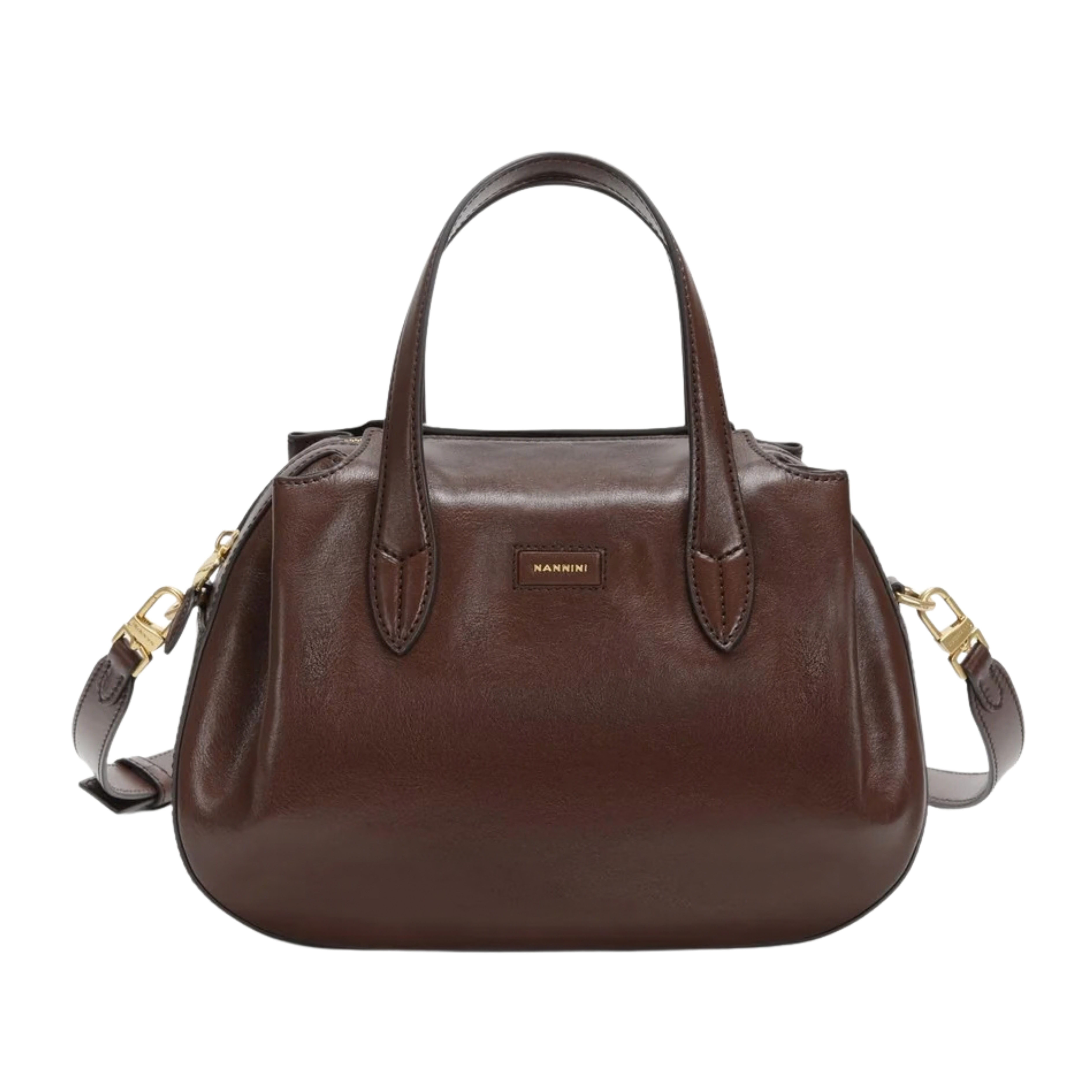 BORSA A MANO IN PELLE DAKATA DONNA MARRONE