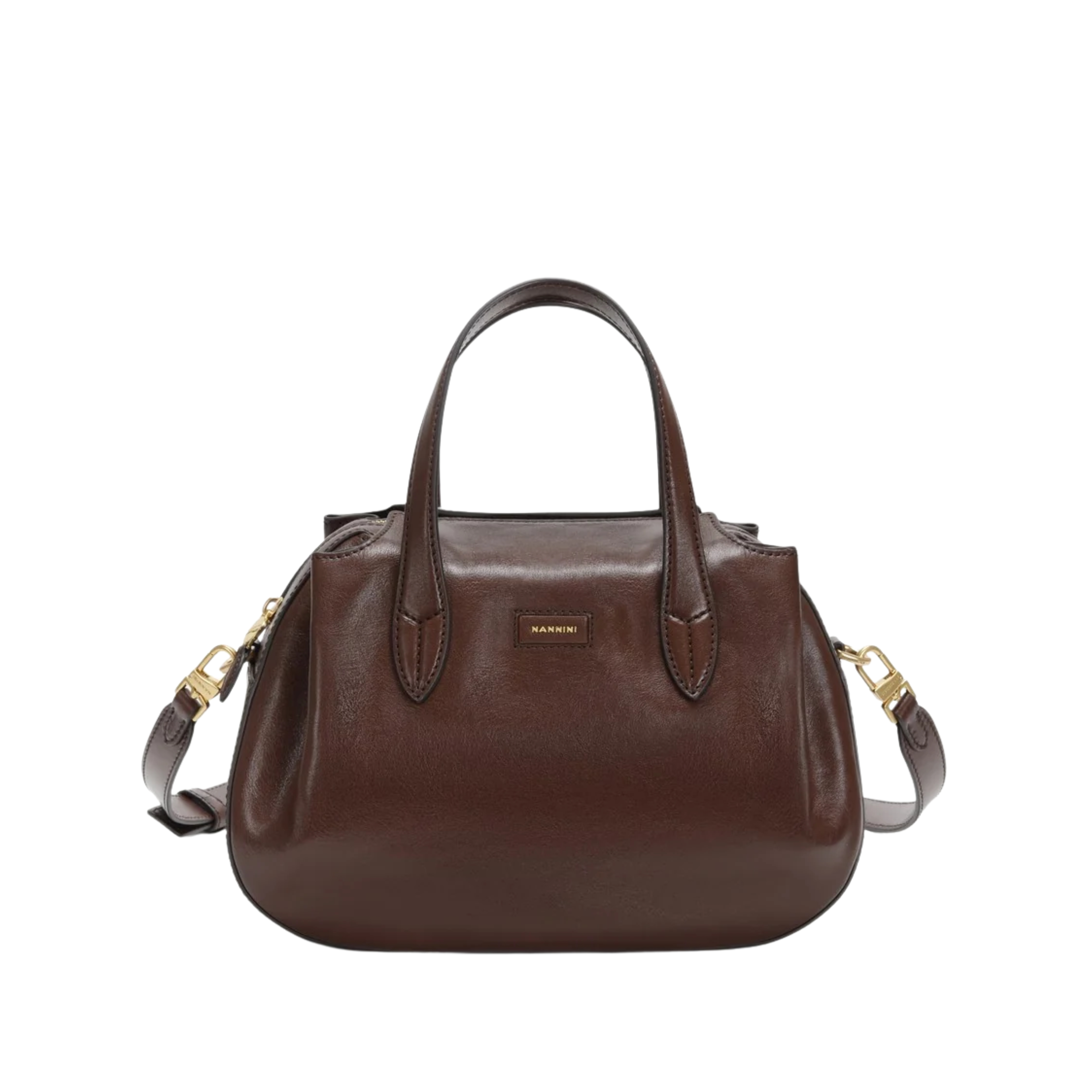 BORSA A MANO IN PELLE DAKATA CON TRACOLLA DONNA MARRONE