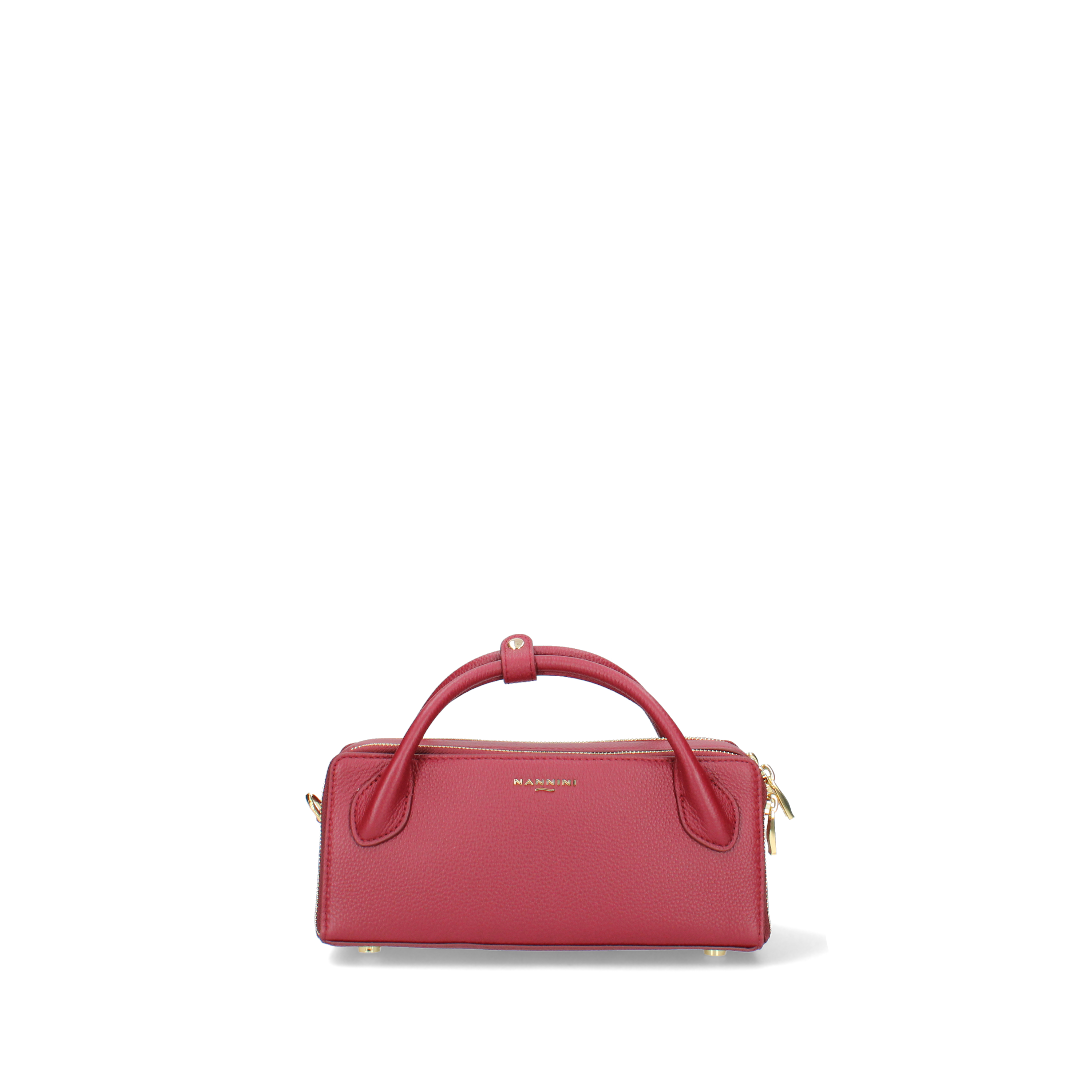 BORSA A MANO MINI IN PELLE MARTELLATA DONNA ROSSO