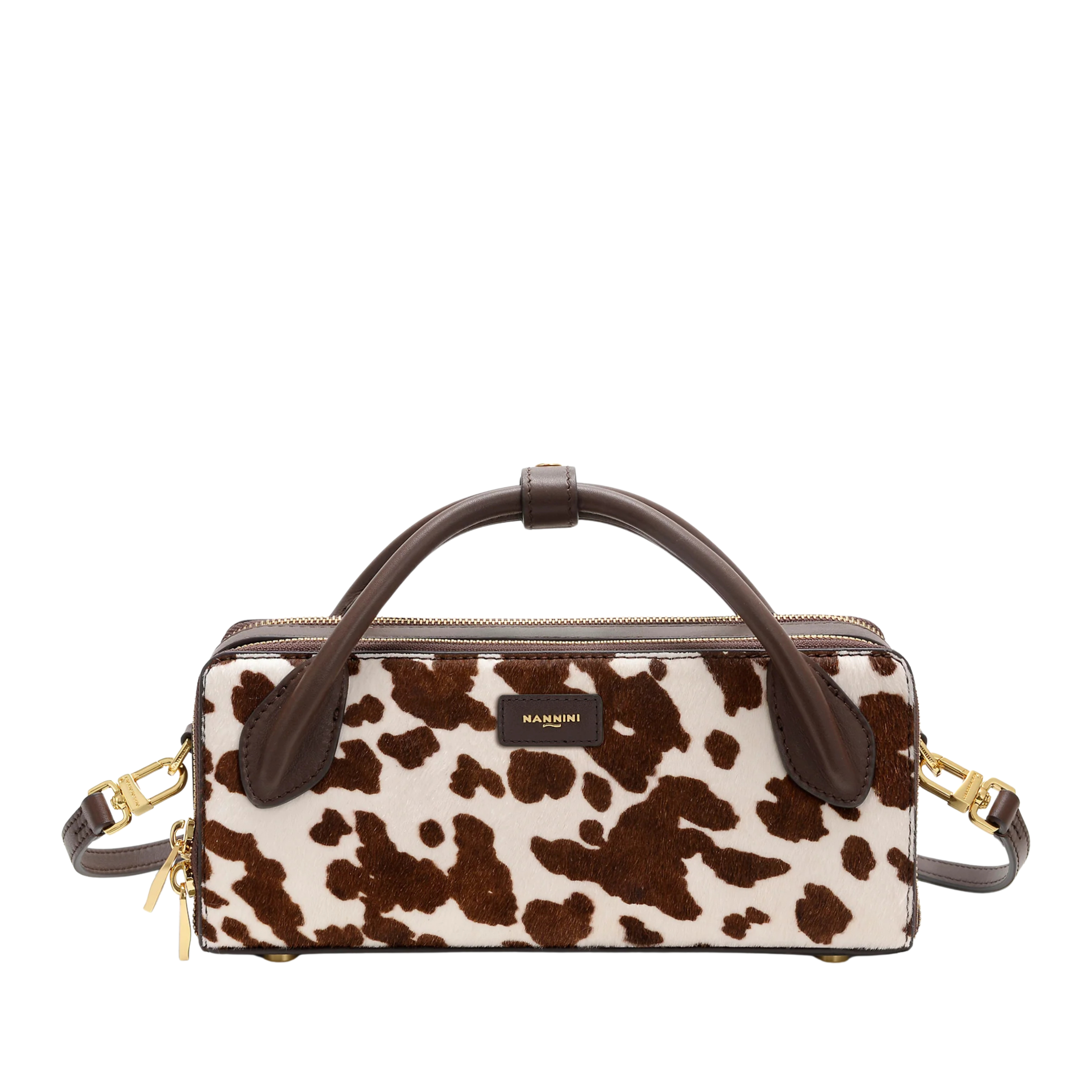 BORSA A MANO IN PELLE CAVALLINO DONNA MARRONE
