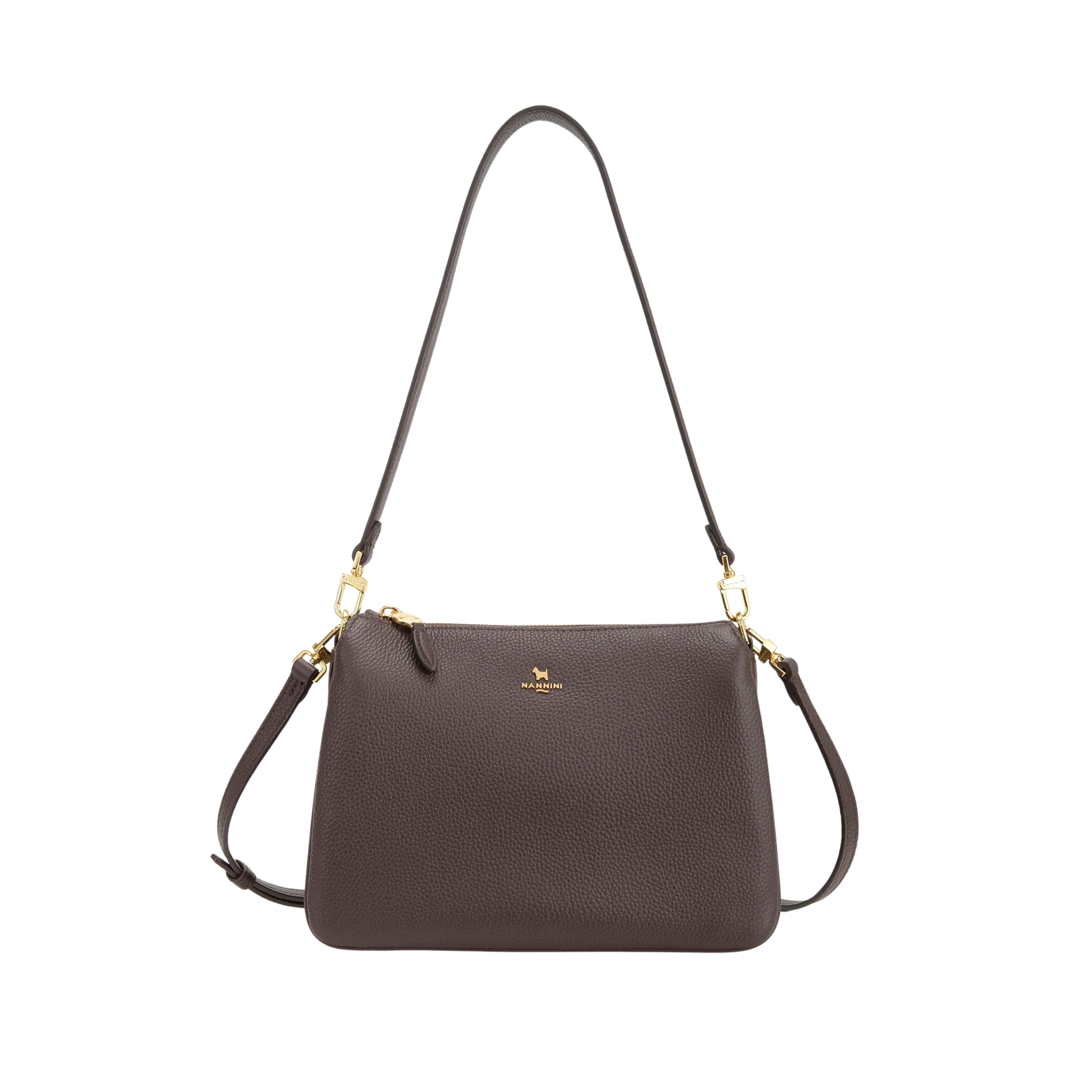 BORSA A SPALLA IN PELLE LIMA DONNA MARRONE