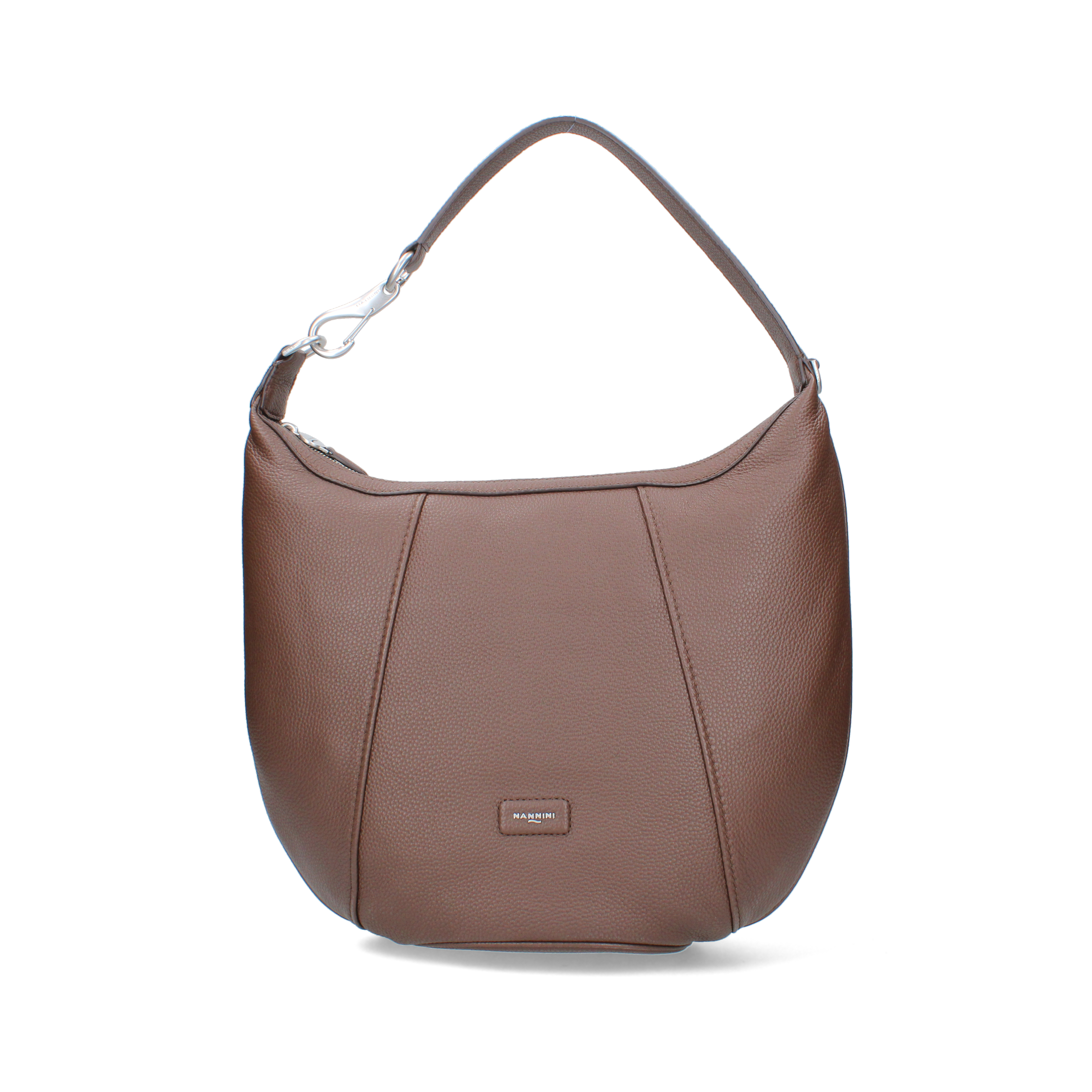 BORSA A SPALLA HOBO IN PELLE CON TRACOLLA DONNA CUOIO