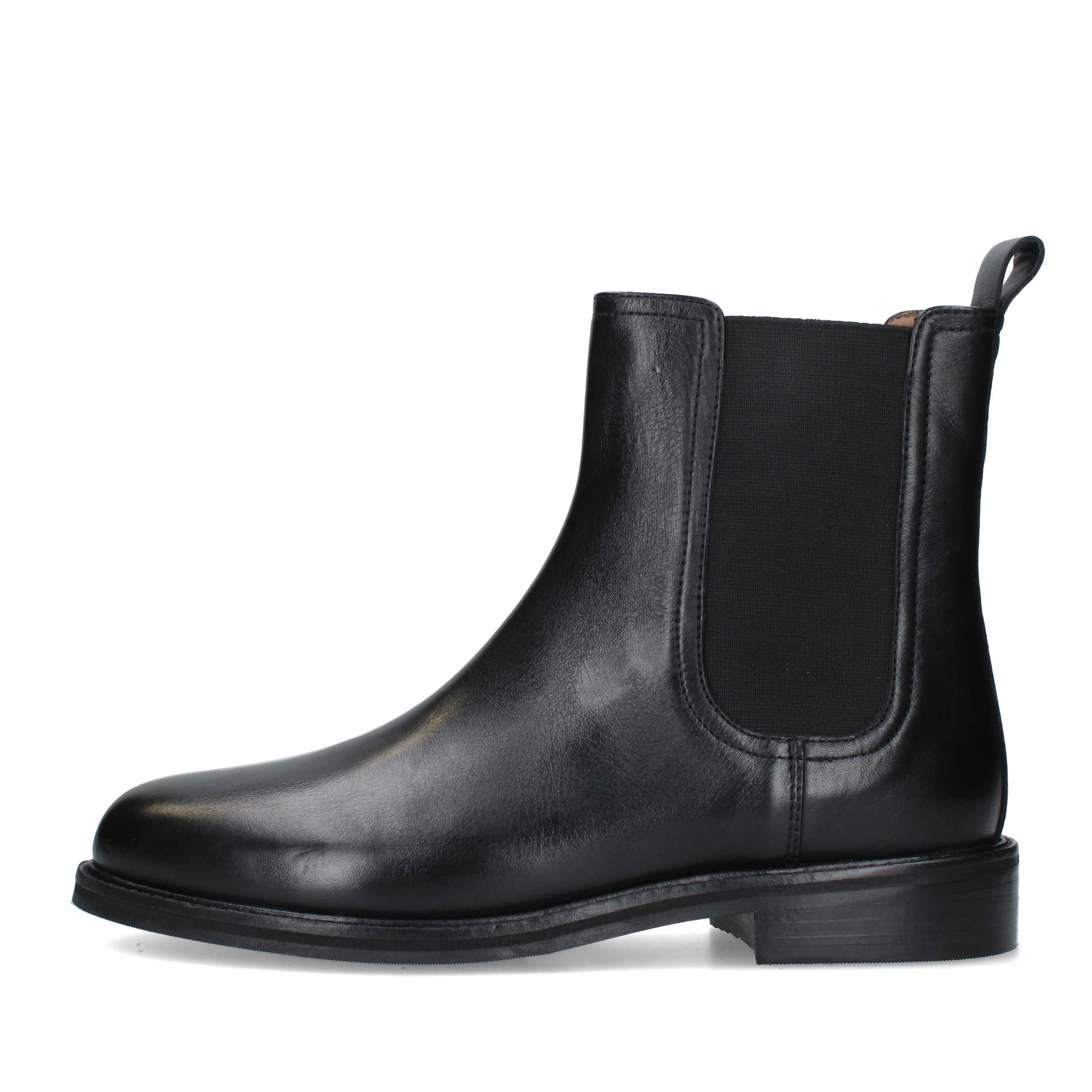 STIVALETTI TACCO BASSO CHELSEA CON INSERTI ELASTICI DONNA NERO