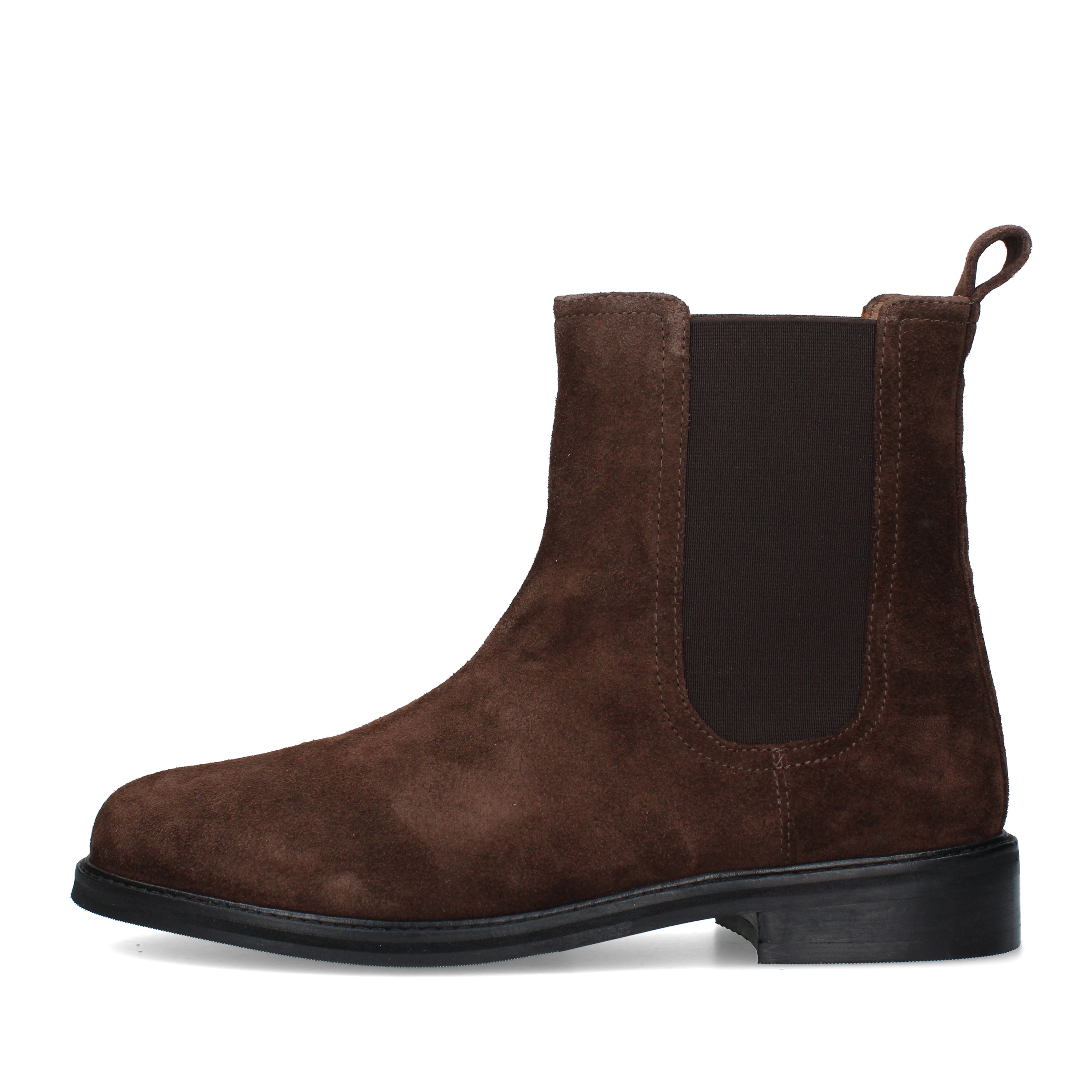 STIVALETTI TACCO BASSO CHELSEA CON INSERTI ELASTICI DONNA MARRONE