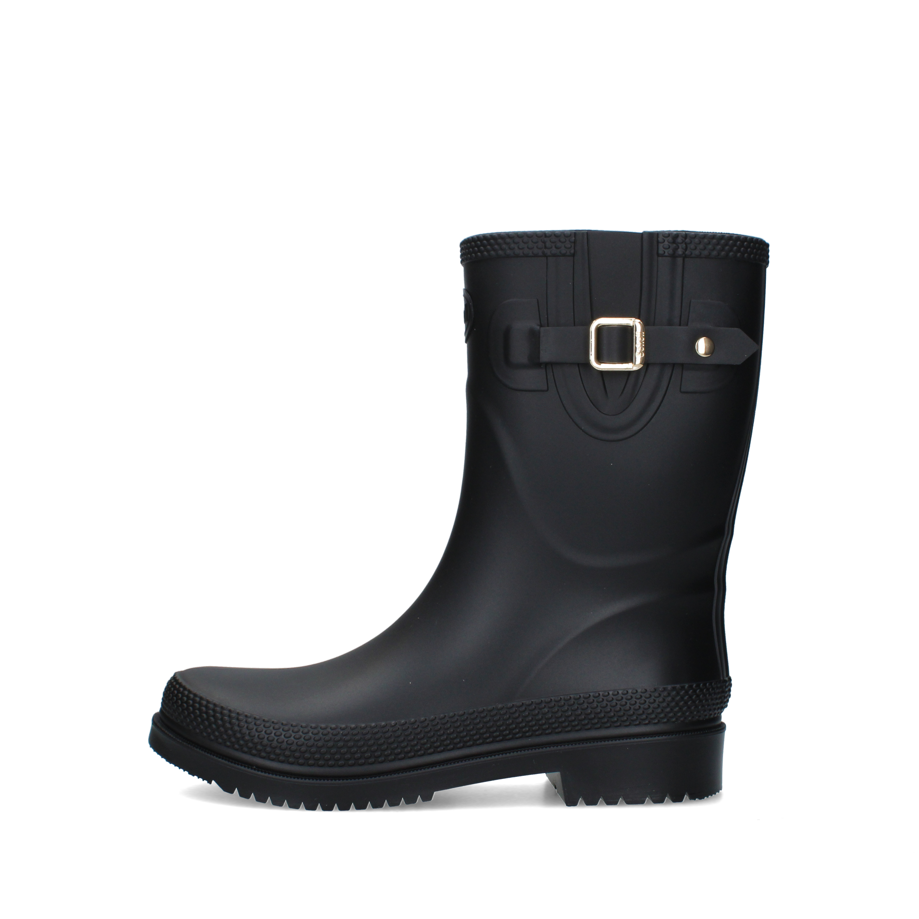STIVALI TACCO BASSO CON FIBBIA DECORATIVA DONNA NERO