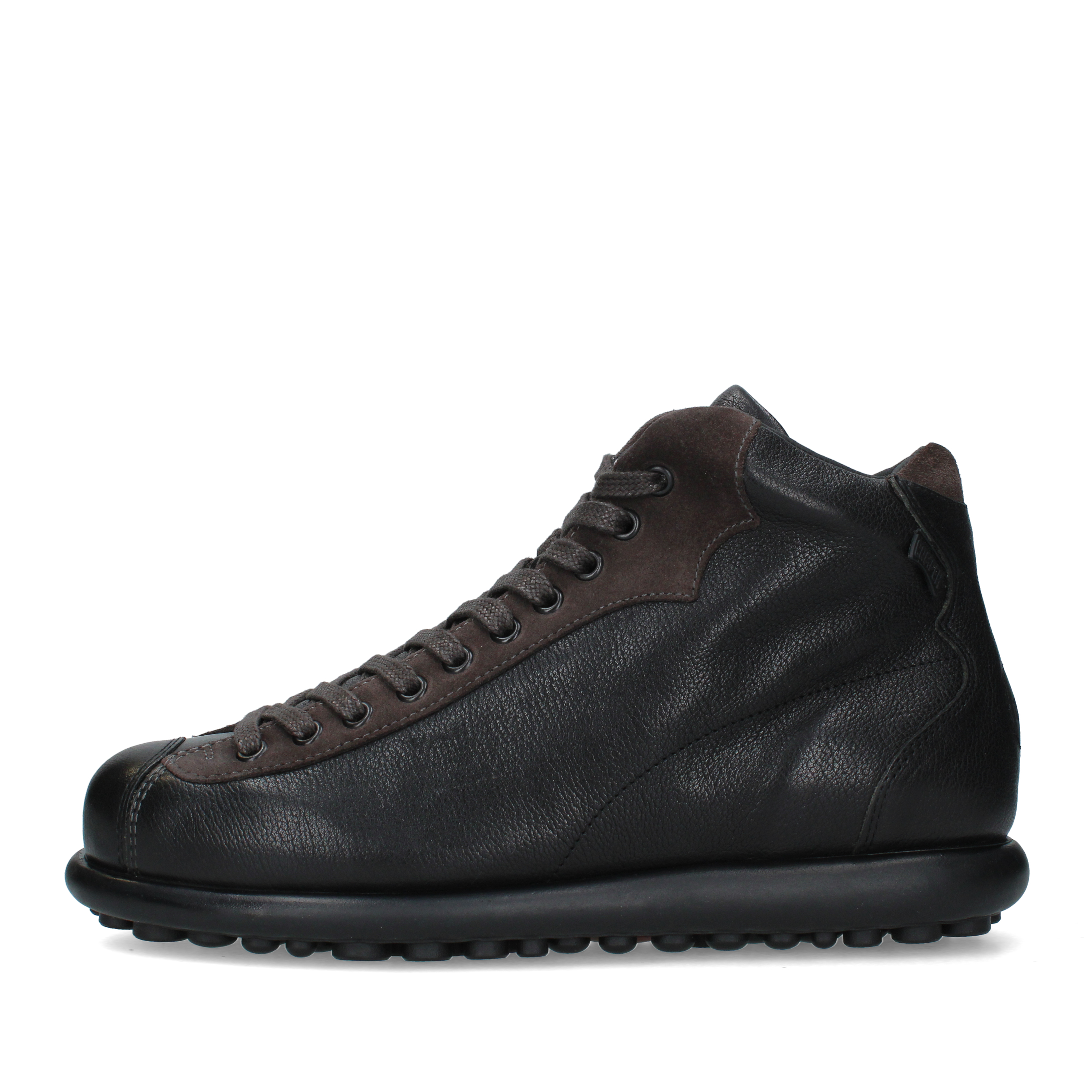 SNEAKERS ALTE CON INSERTI IN CAMOSCIO UOMO NERO