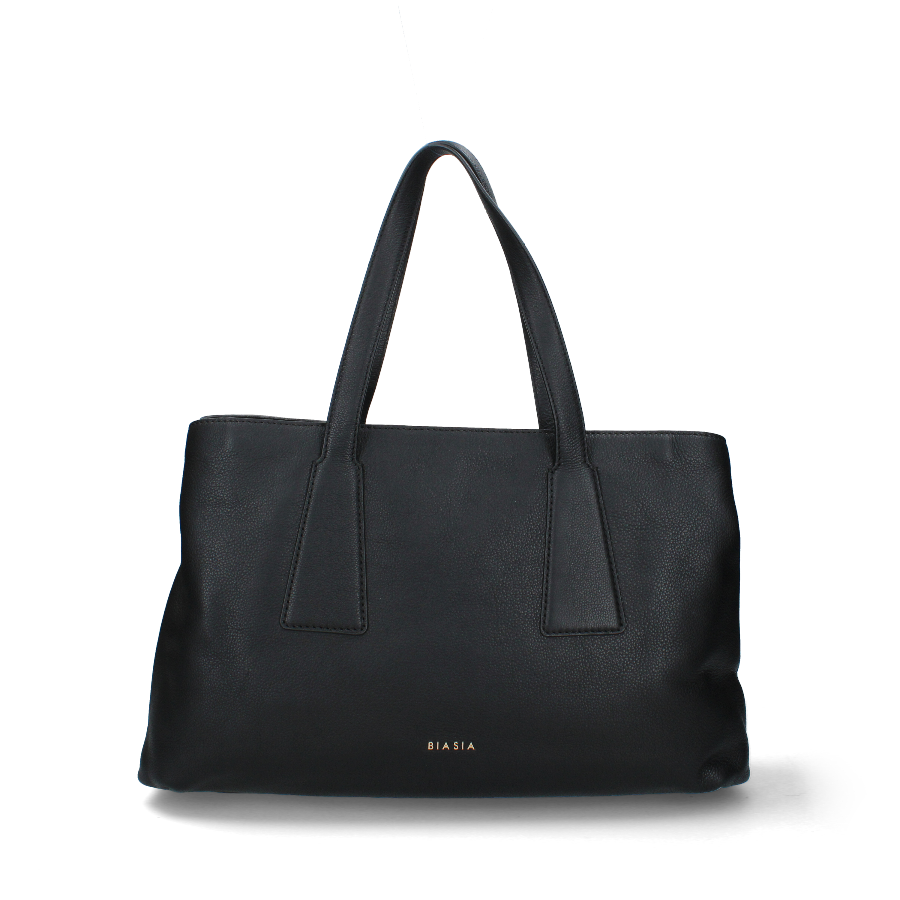 BORSA A MANO SQUADRATA IN PELLE DONNA NERO