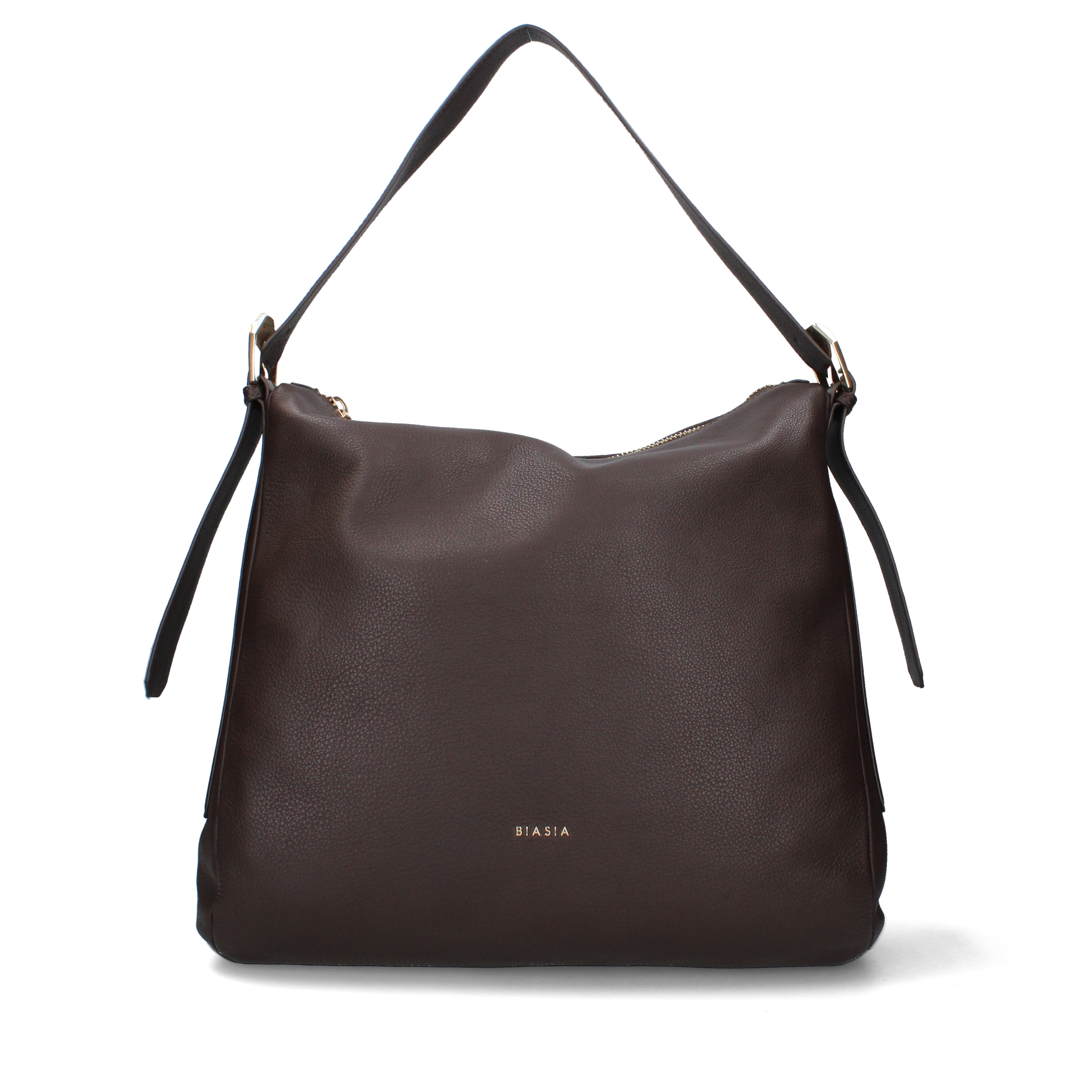 BORSA A MANO CON TRACOLLA REMOVIBILE IN PELLE DONNA MARRONE