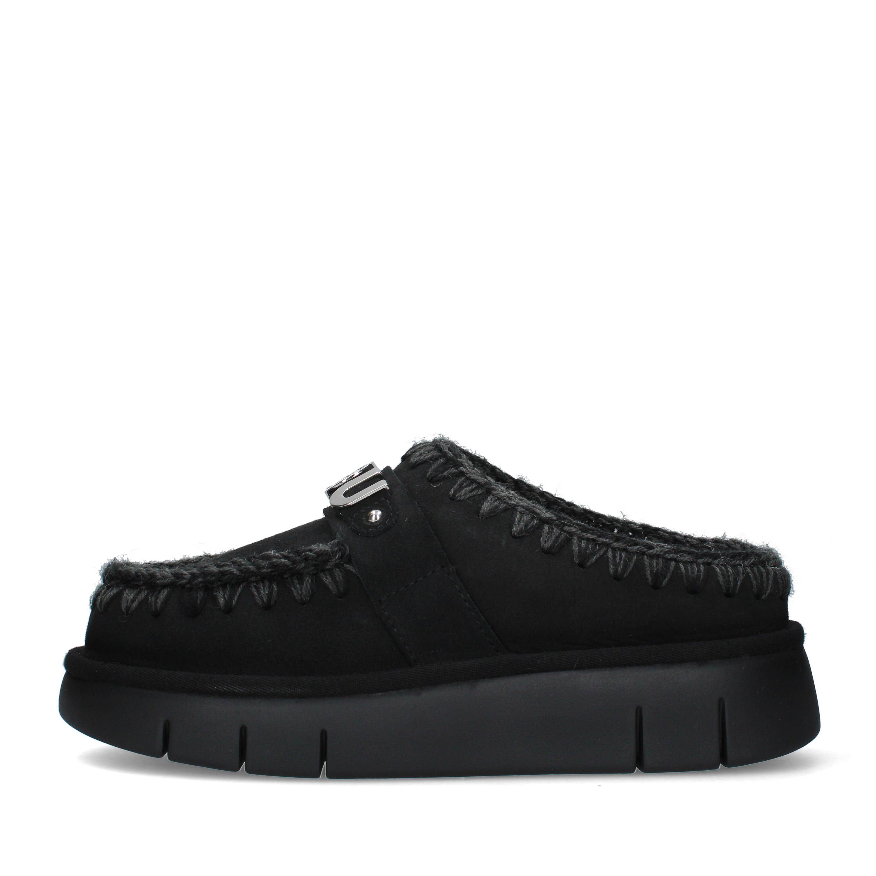 SABOT CON SUOLA PLATFORM DONNA NERO