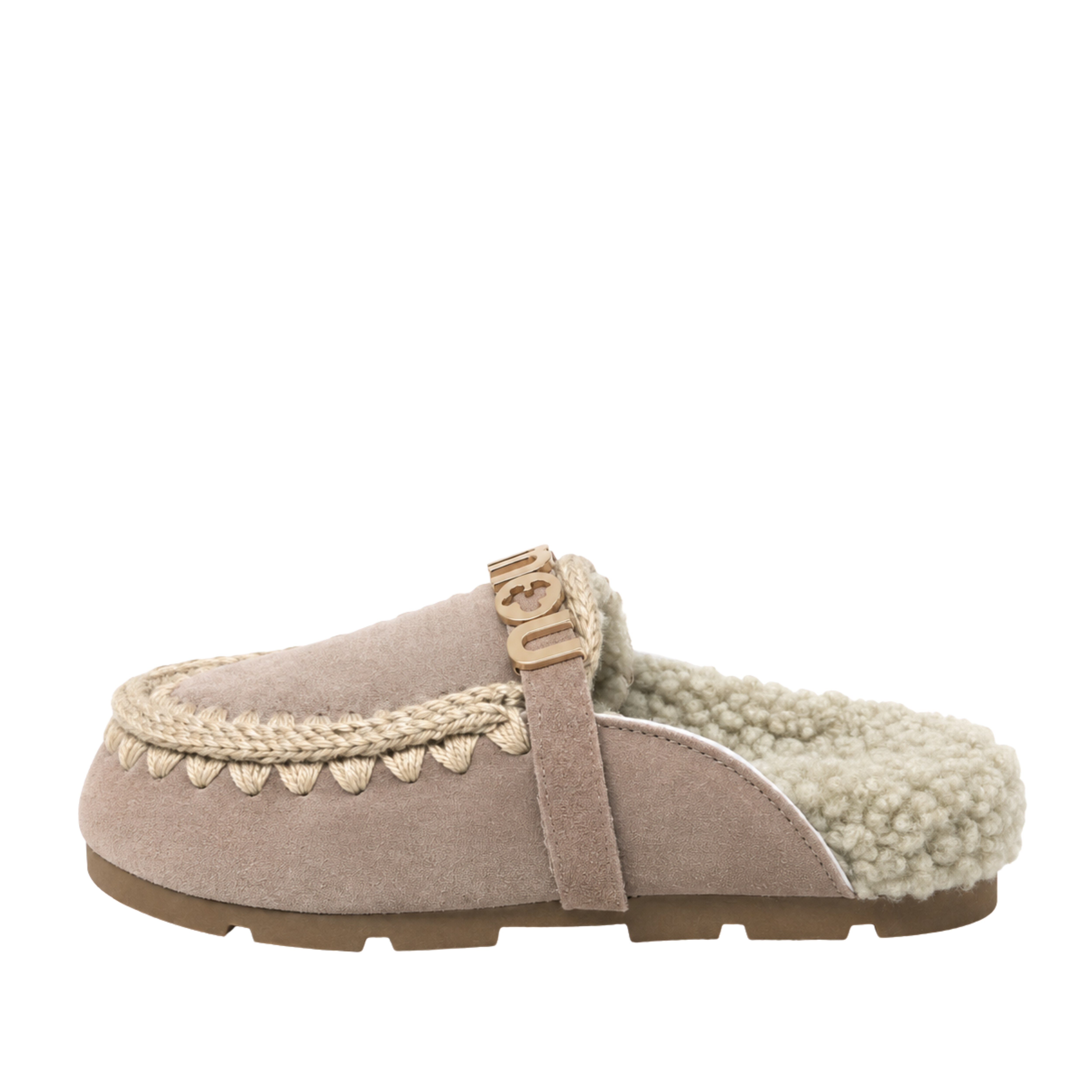 SABOT VERA PELLE E PELLICCIA DONNA BEIGE