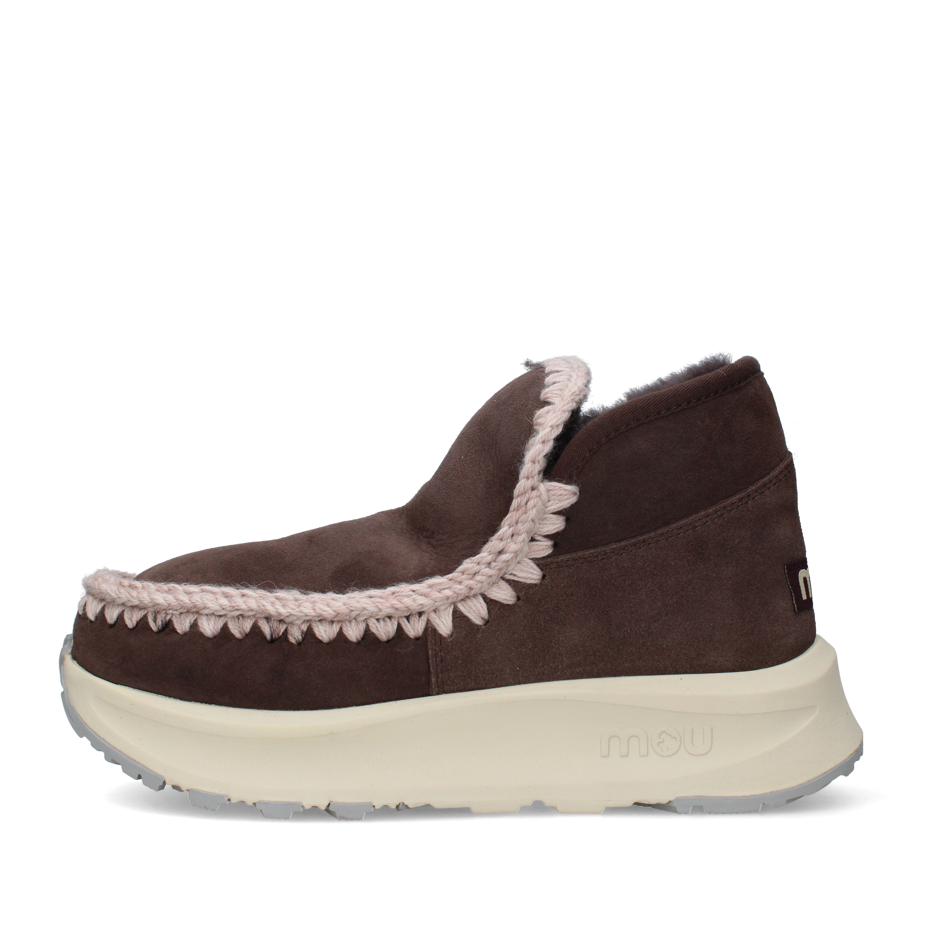 SNEAKERS SLIP-ON CON BORDO INTRECCIATO DONNA MARRONE
