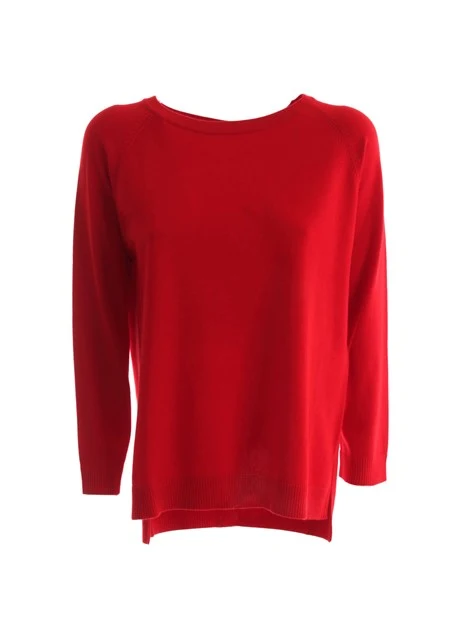 MAGLIA GIROCOLLO MANICHE LUNGHE DONNA ROSSO