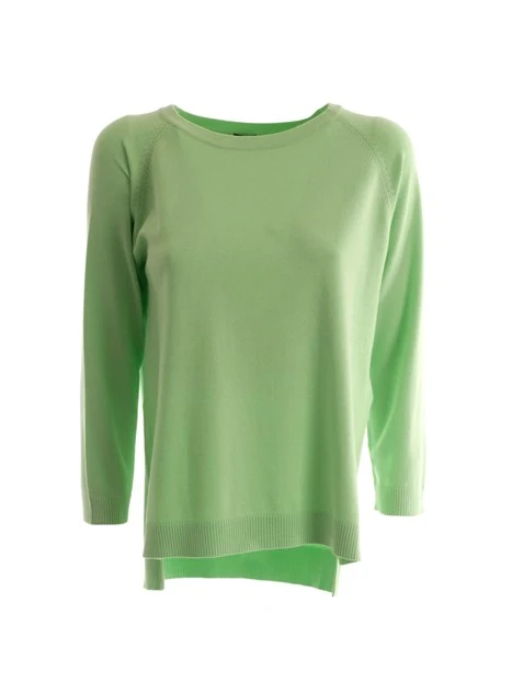 MAGLIA GIROCOLLO MANICHE LUNGHE DONNA VERDE