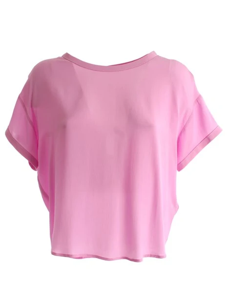 BLUSA MORBIDA TINTA UNITA DONNA ROSA