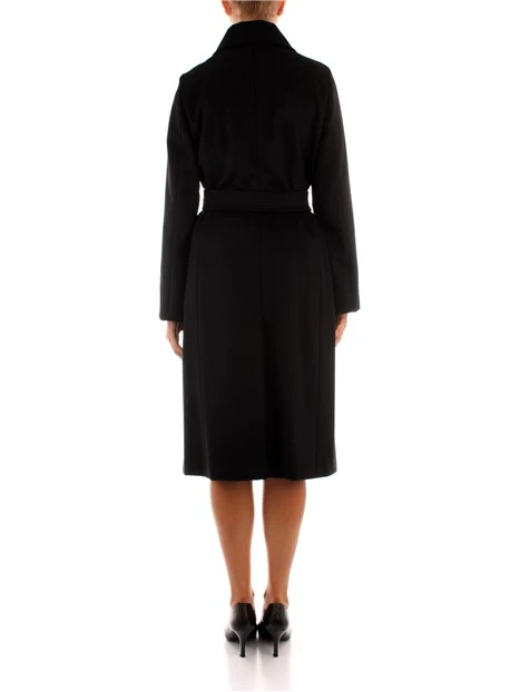 CAPPOTTO A VESTAGLIA IN LANA DONNA NERO