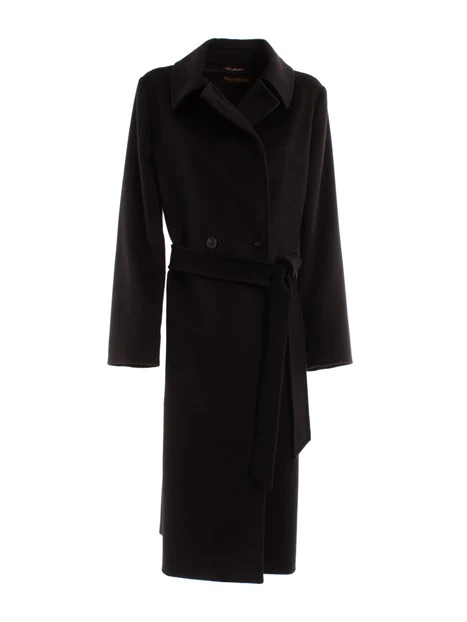 CAPPOTTO A VESTAGLIA IN LANA DONNA NERO