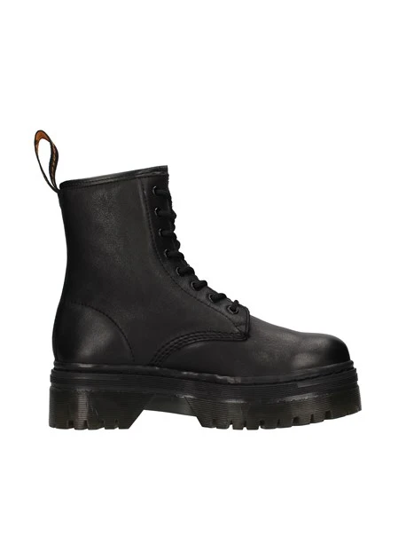 Anfibi Da Combattimento In Pelle Nera - Con Cerniera, Suola Antiscivolo E Fodera Termica