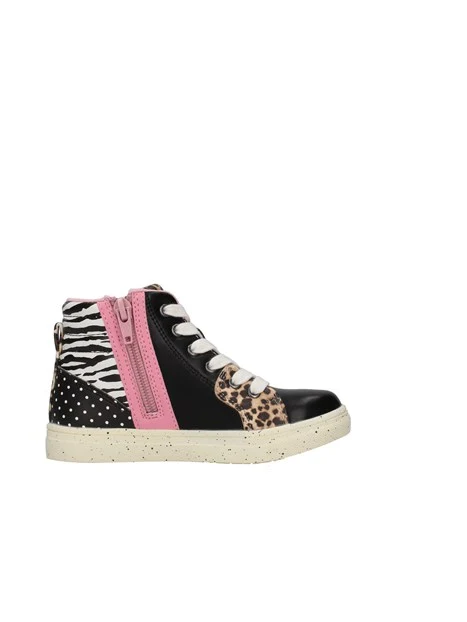 SNEAKERS ALTE ANIMALIER CON BORCHIE