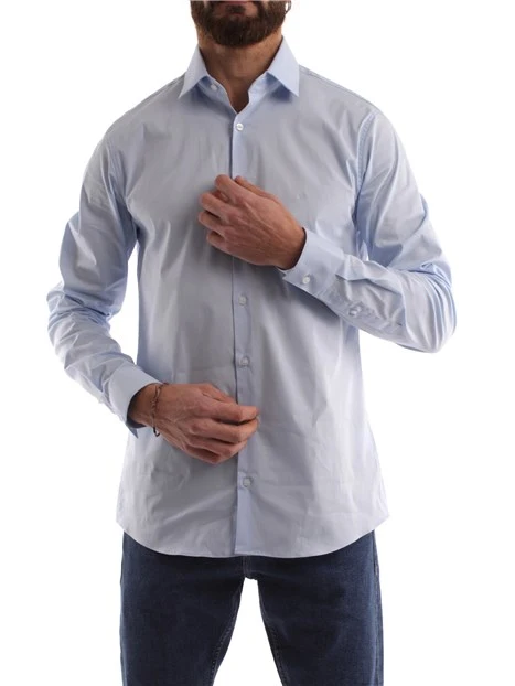 CAMICIA ADERENTE UOMO BLU