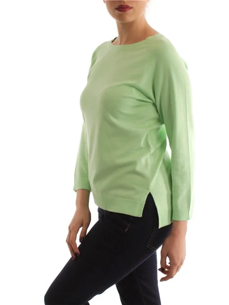 MAGLIA GIROCOLLO MANICHE LUNGHE DONNA VERDE