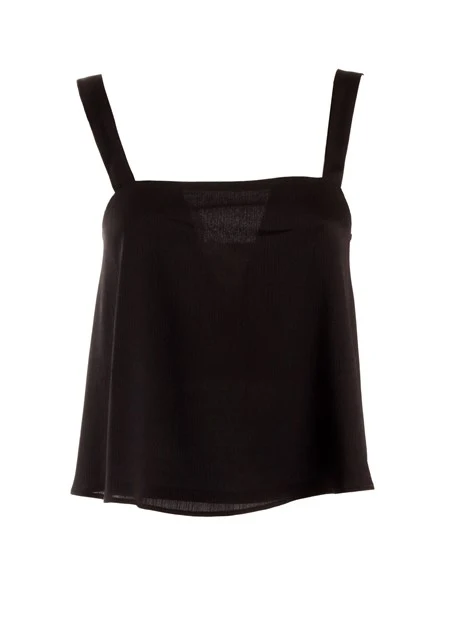 TOP IN CREPONNE DONNA NERO