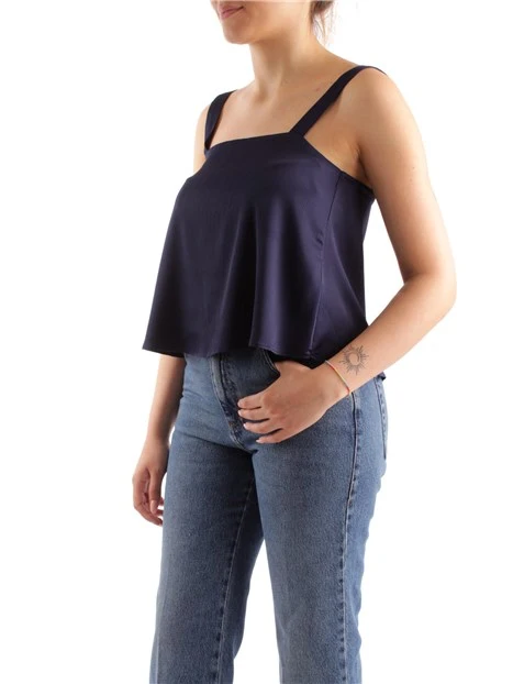 TOP IN CREPONNE DONNA BLU