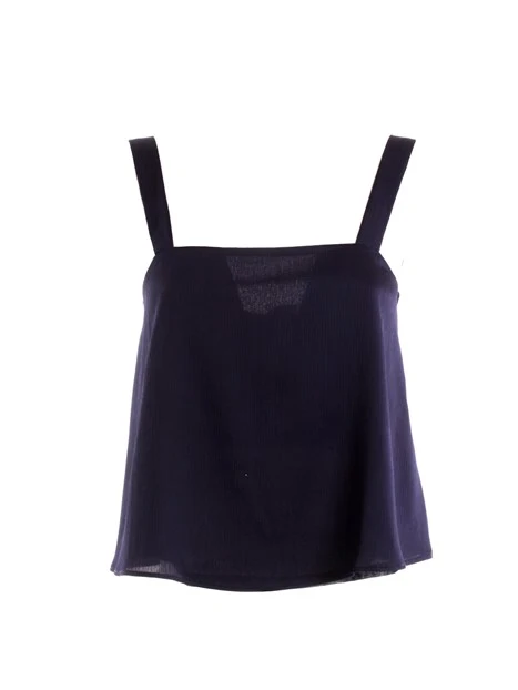 TOP IN CREPONNE DONNA BLU