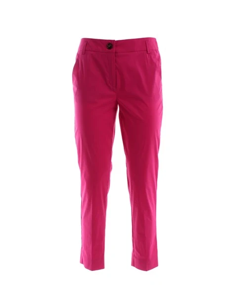 PANTALONE CHINO CON PIEGA DONNA FUCSIA