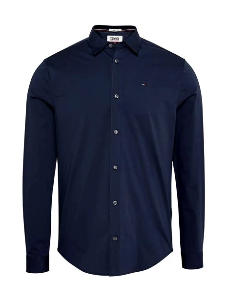 CAMICIA CON POLSINI SMUSSATI UOMO BLU