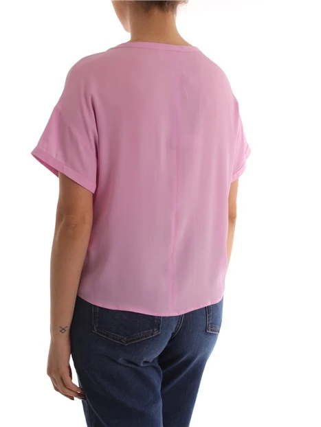 BLUSA MORBIDA TINTA UNITA DONNA ROSA