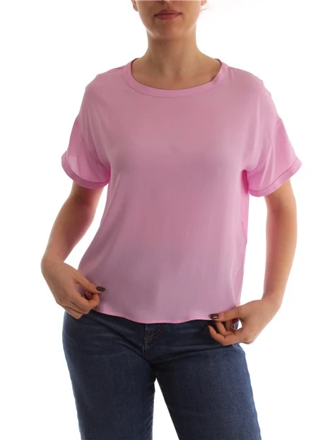 BLUSA MORBIDA TINTA UNITA DONNA ROSA